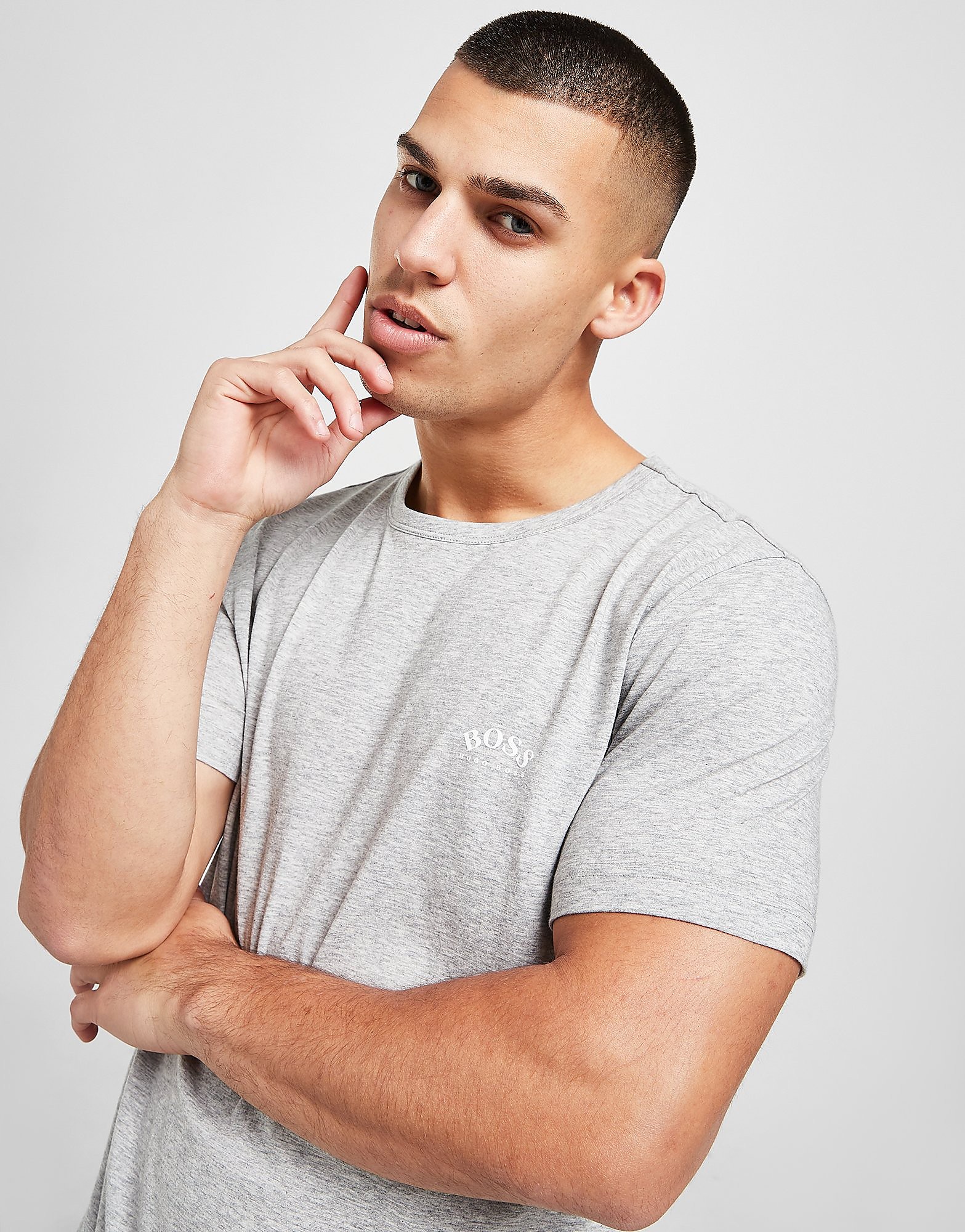 

BOSS Core Curve T-Shirt - Grey - Mens, Grey