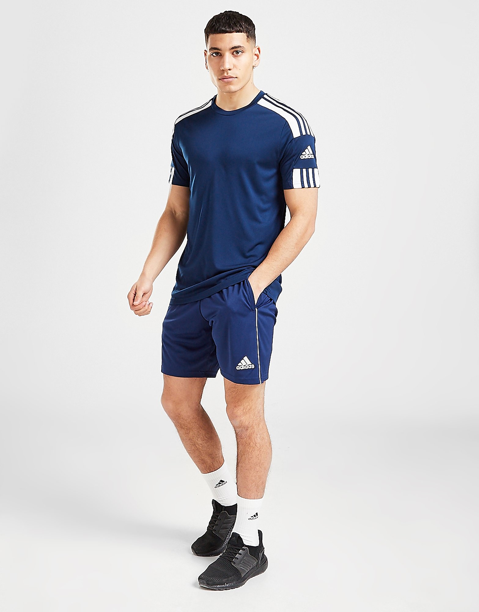 

adidas Core Poly Shorts - Dark Blue / White - Mens, Dark Blue / White