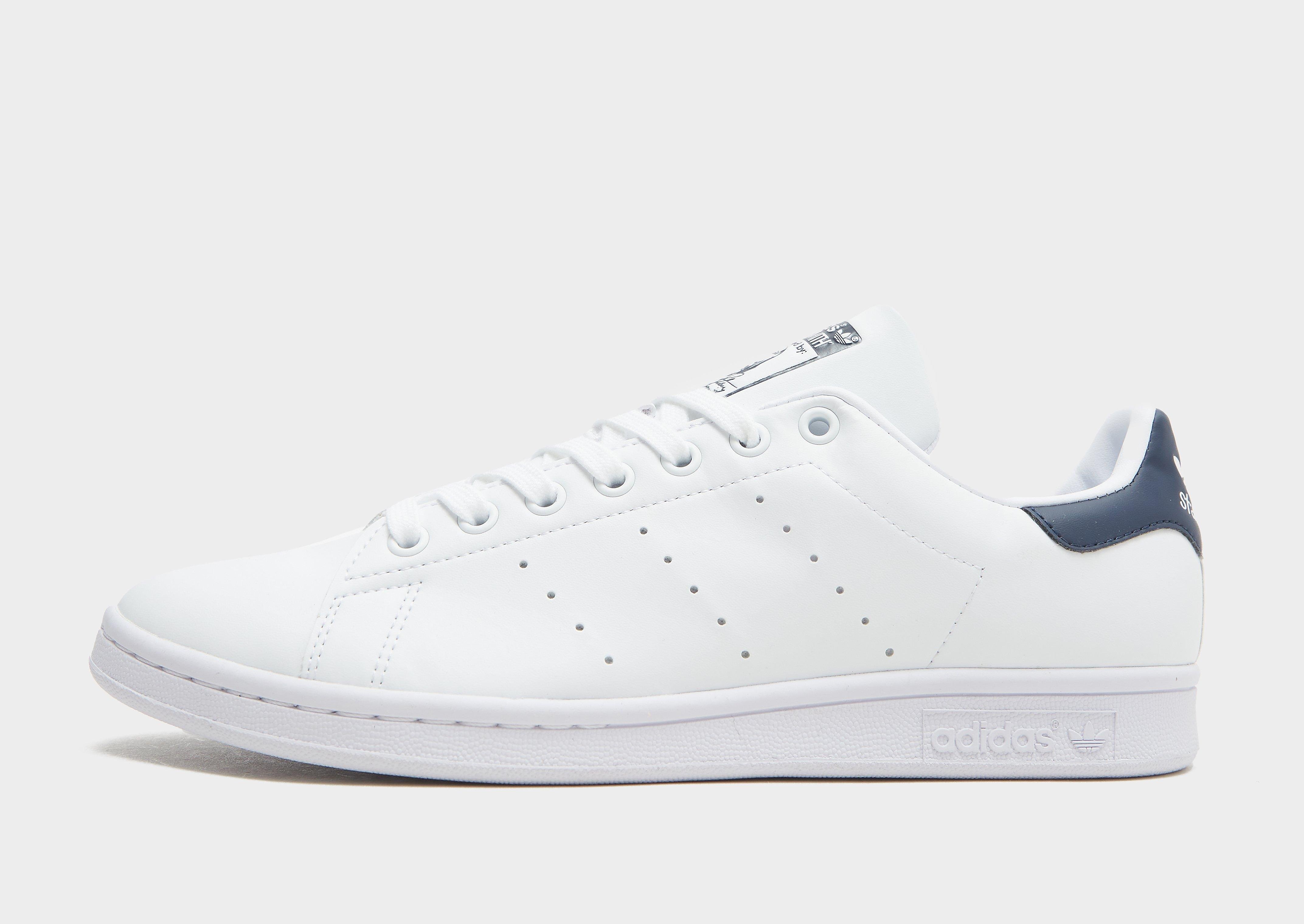 

adidas Originals Stan Smith - Cloud White / Cloud White / Collegiate Navy/Navy - Mens, Cloud White / Cloud White / Collegiate Navy/Navy