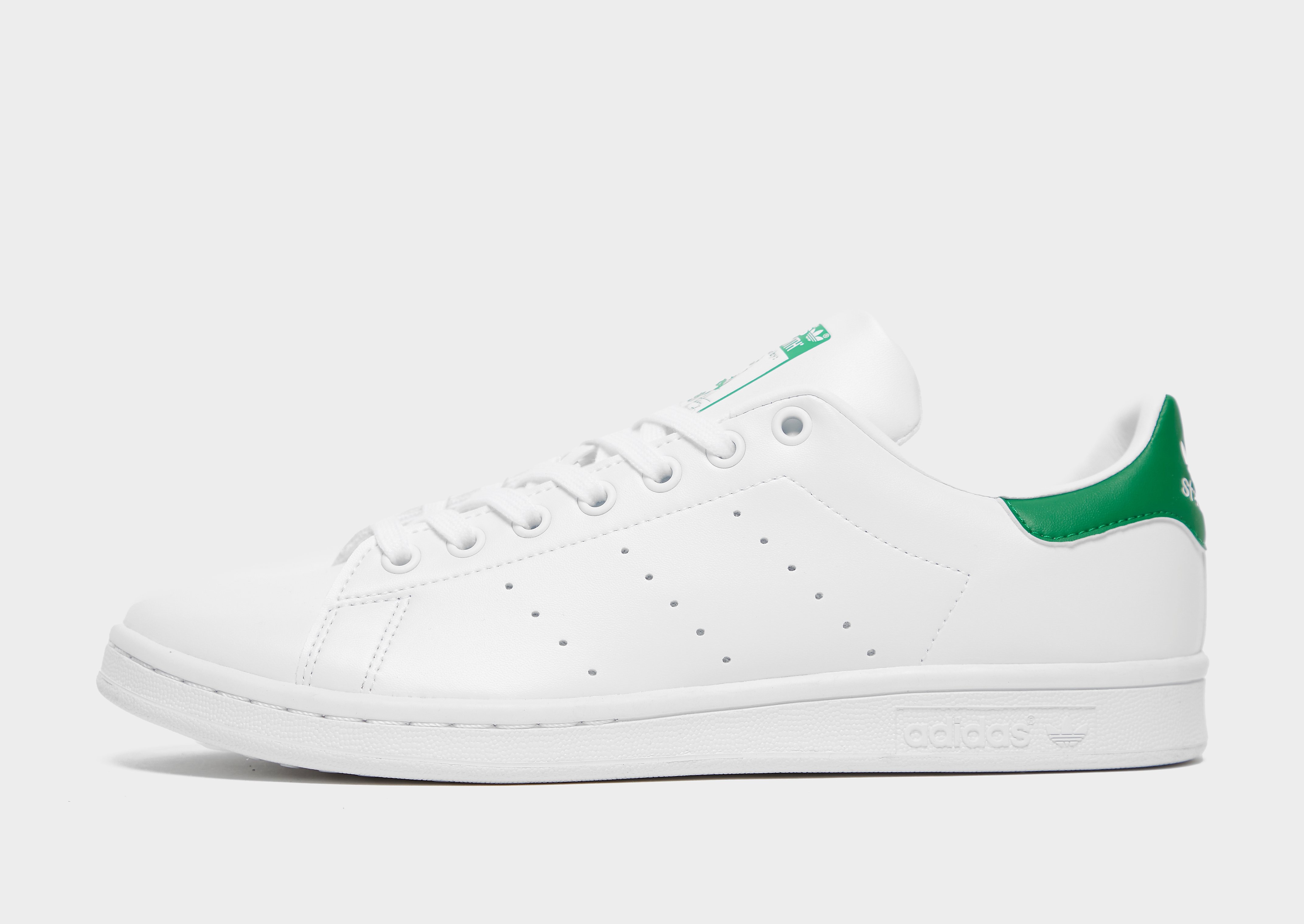 

adidas Originals Stan Smith - Cloud White / Cloud White / Green/Green - Womens, Cloud White / Cloud White / Green/Green