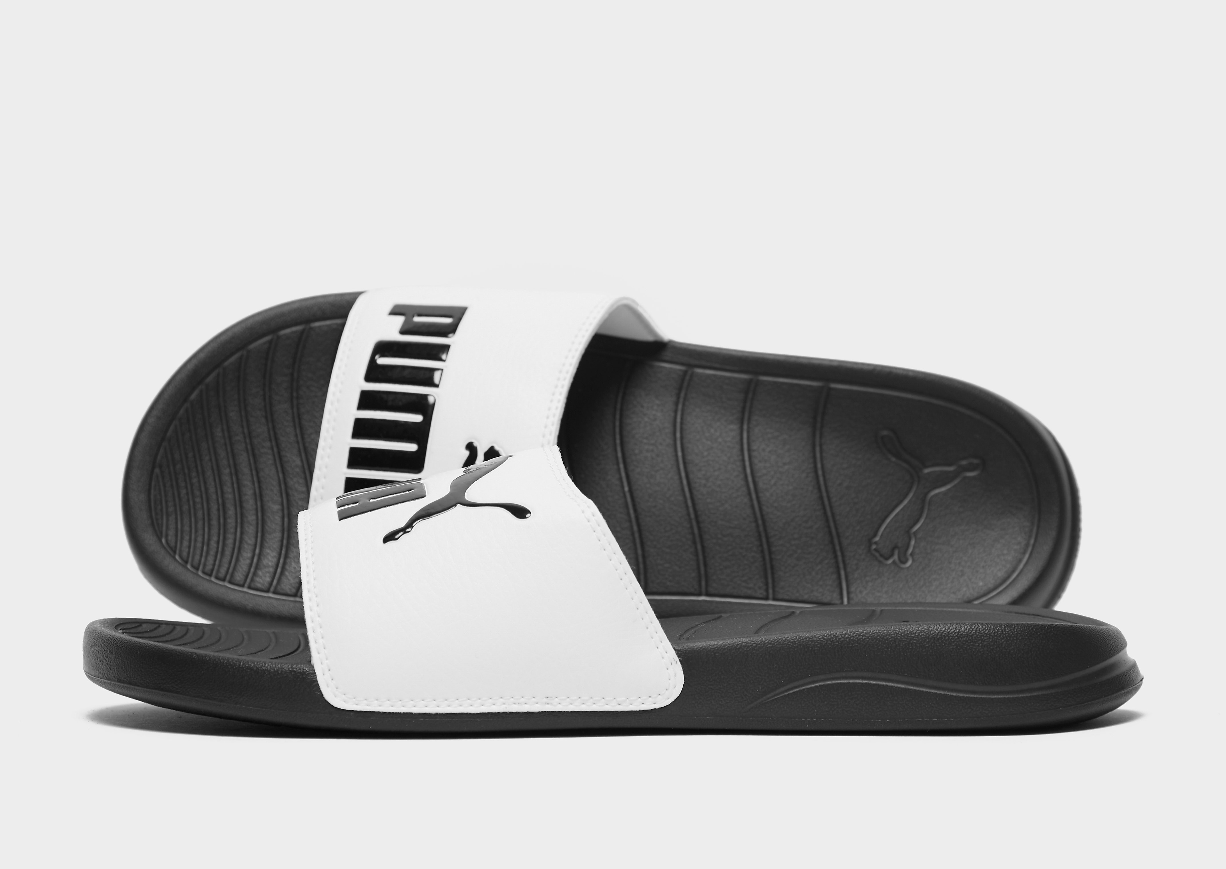 

Puma Popcat Slides - White/Black - Mens, White/Black
