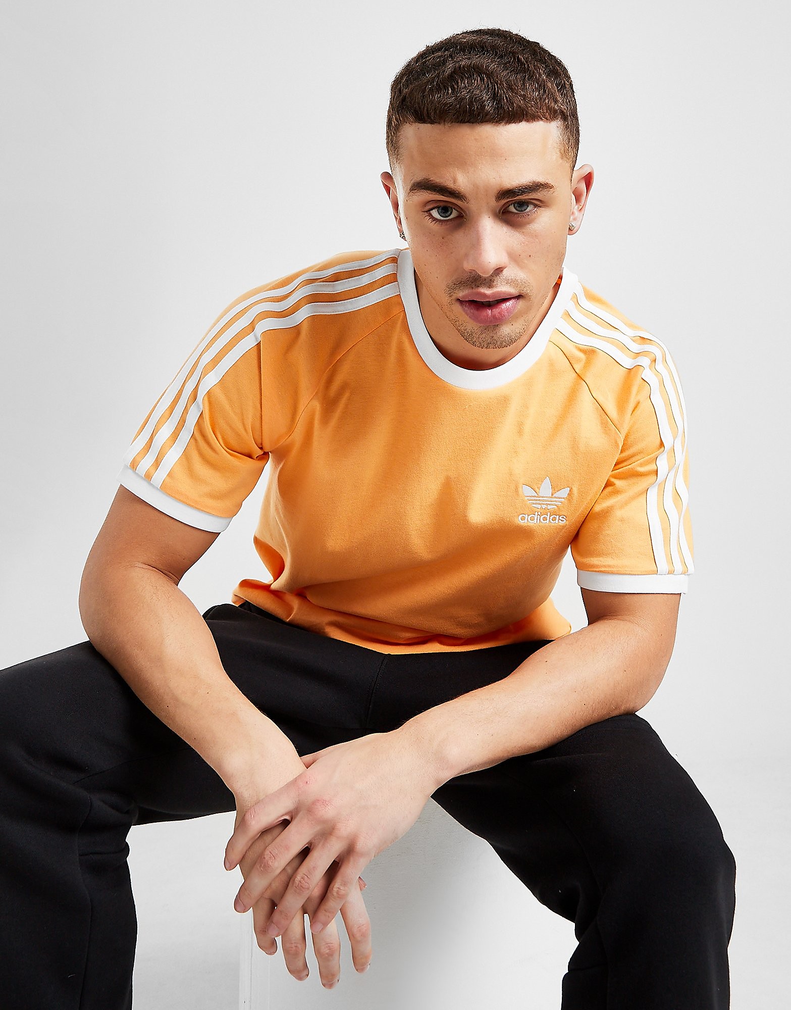 

adidas Originals California 3-Stripes T-Shirt - Hazy Orange - Womens, Hazy Orange