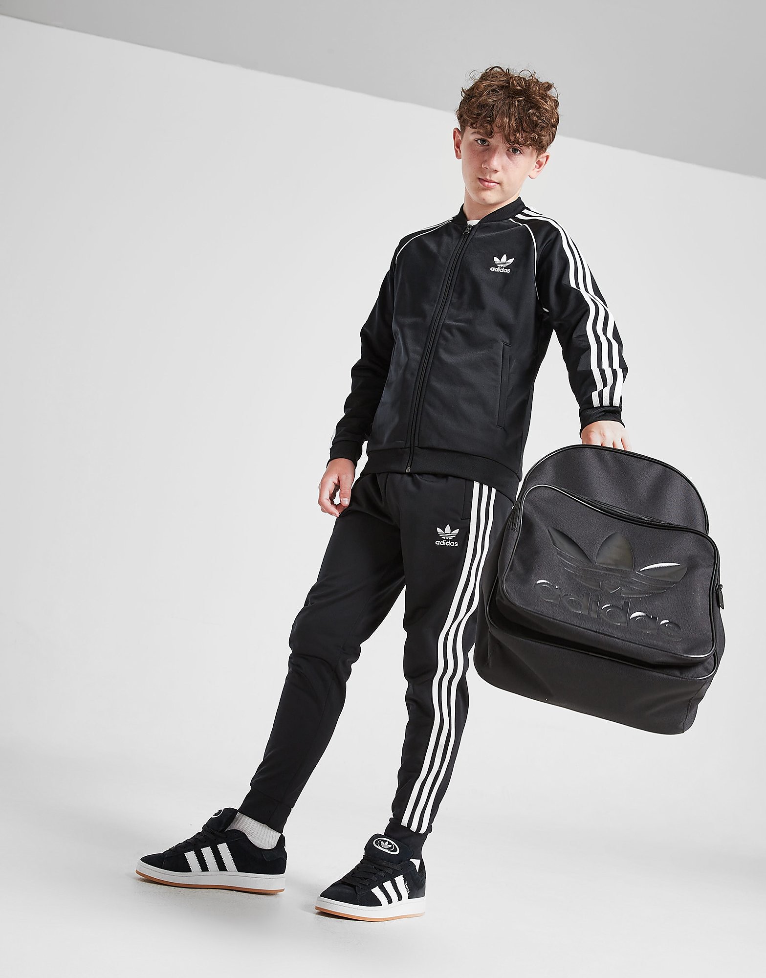 

adidas Originals SS Track Top Junior - Black / White - Kids, Black / White