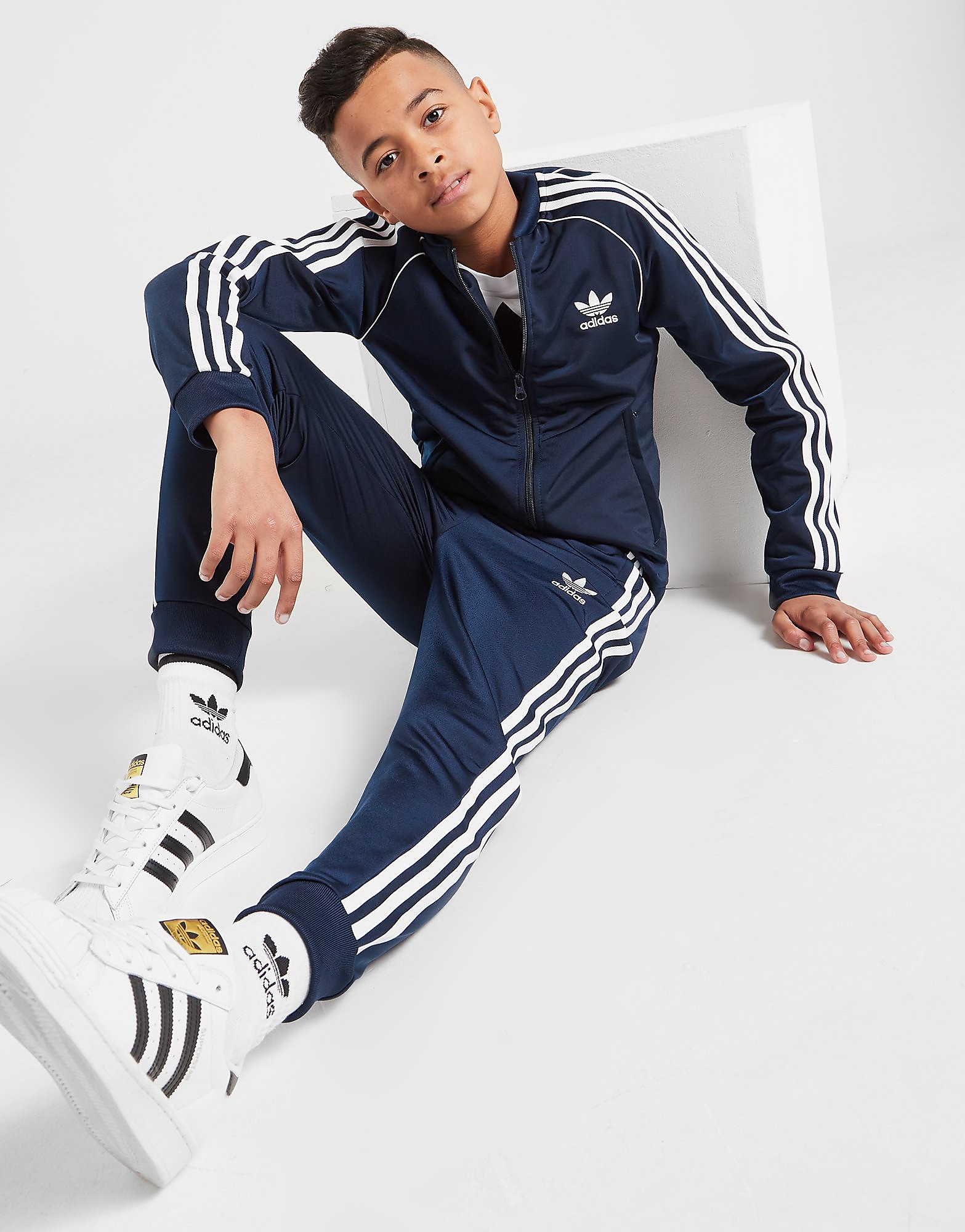 

adidas Originals SS Track Pants Junior - Collegiate Navy / White - Kids, Collegiate Navy / White