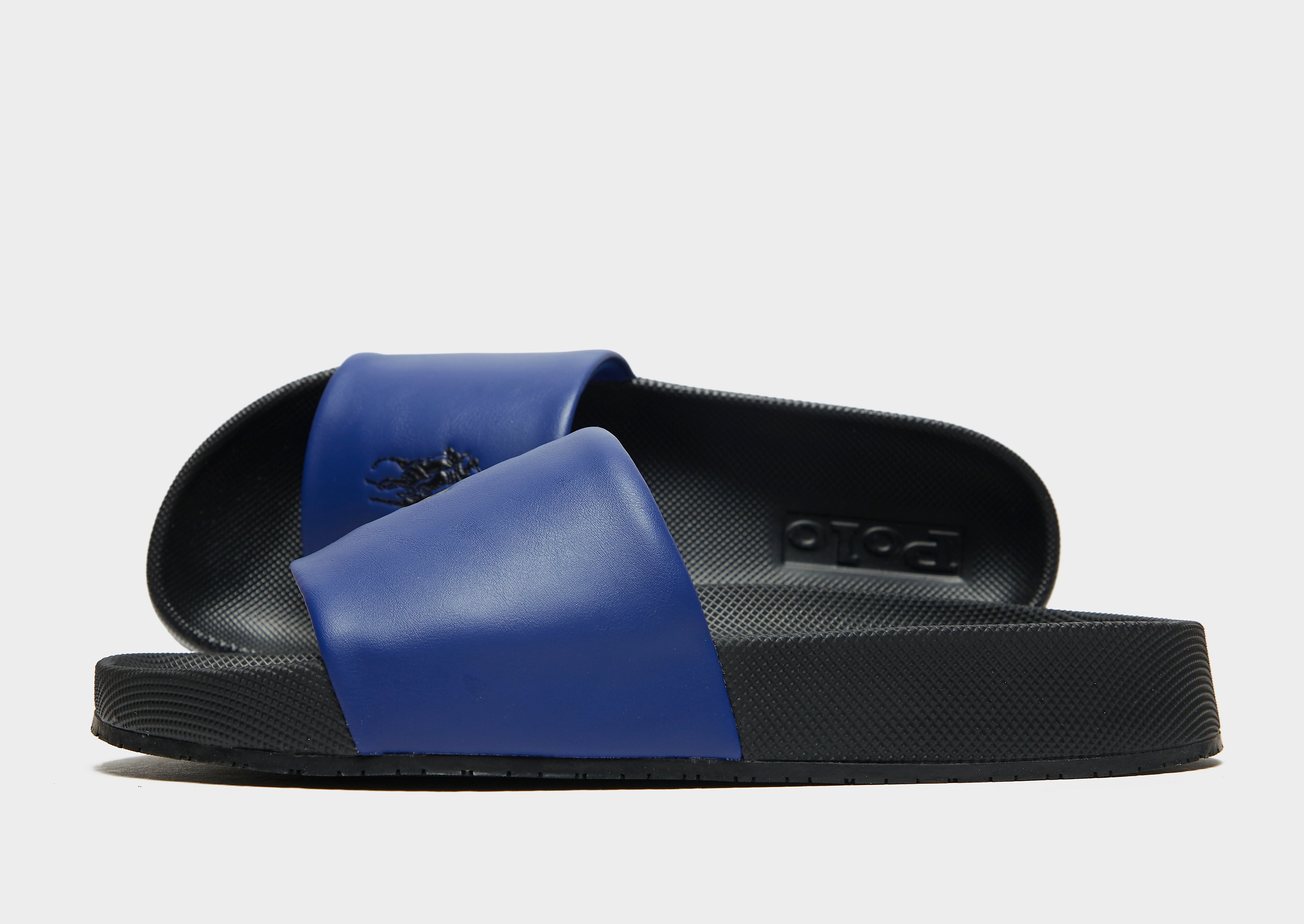 

Polo Ralph Lauren Cayson Slides - Black/Blue - Mens, Black/Blue
