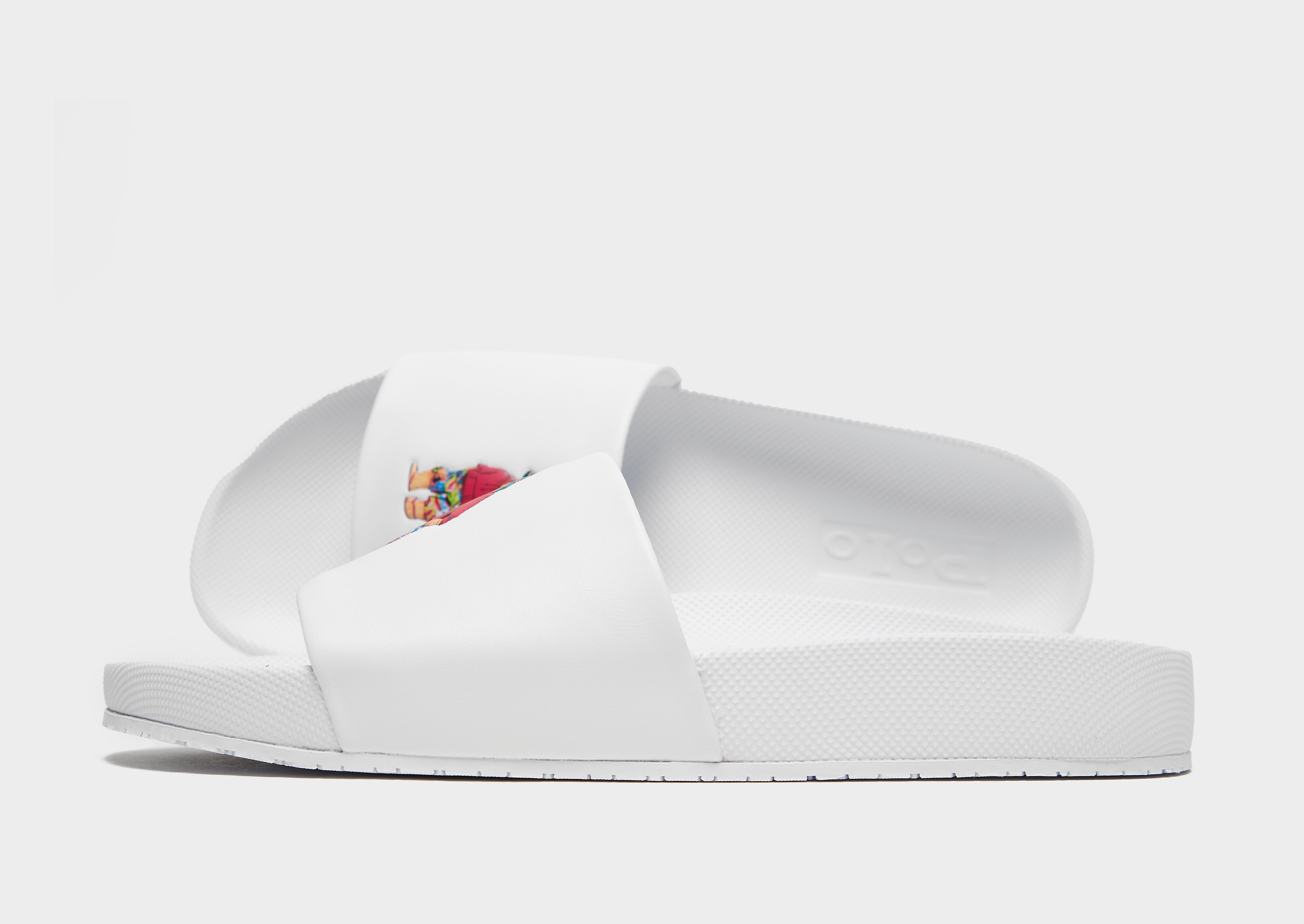 

Polo Ralph Lauren Cayson Bear Slides - White - Mens, White