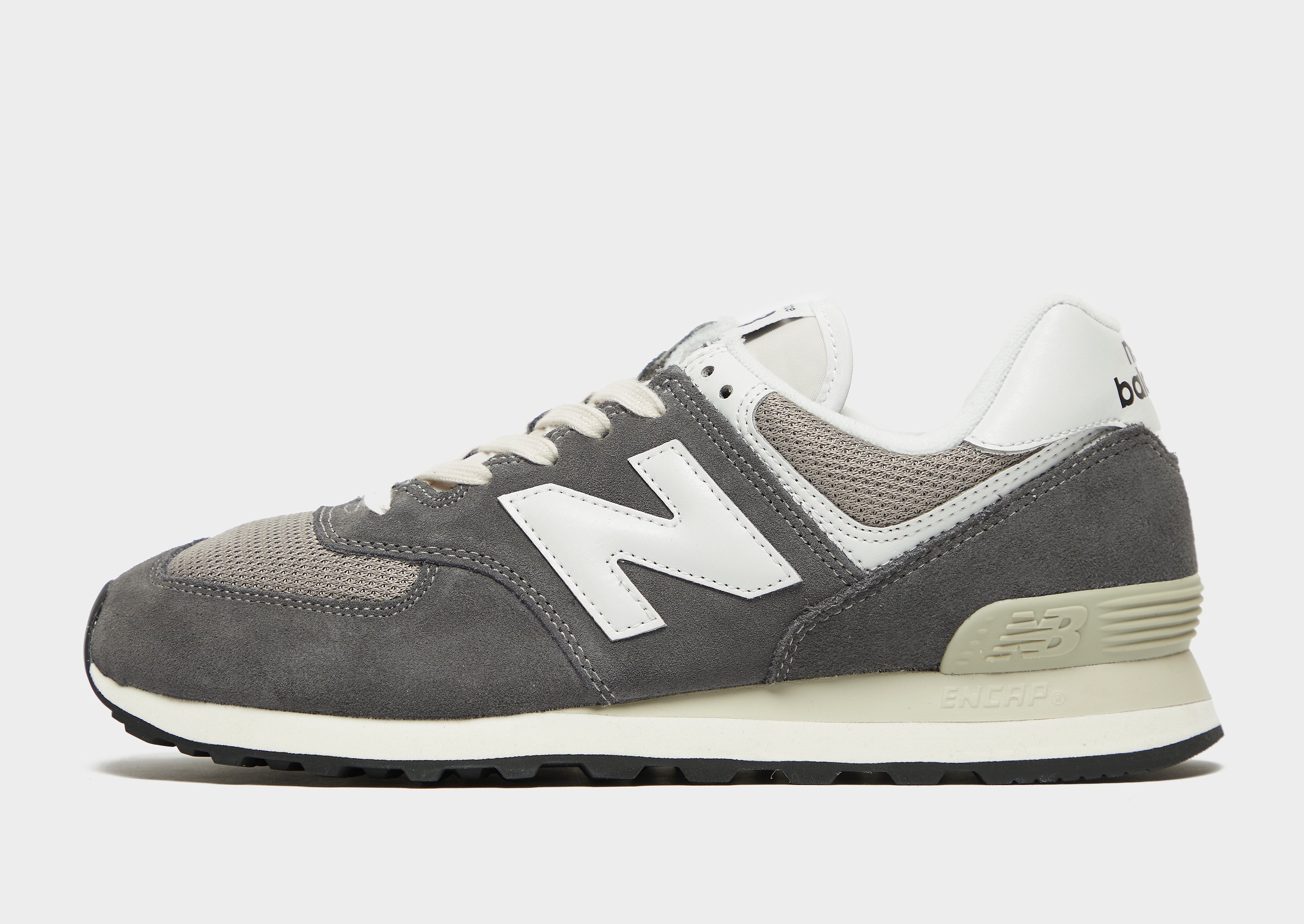 

New Balance 574 - Grey/White - Mens, Grey/White
