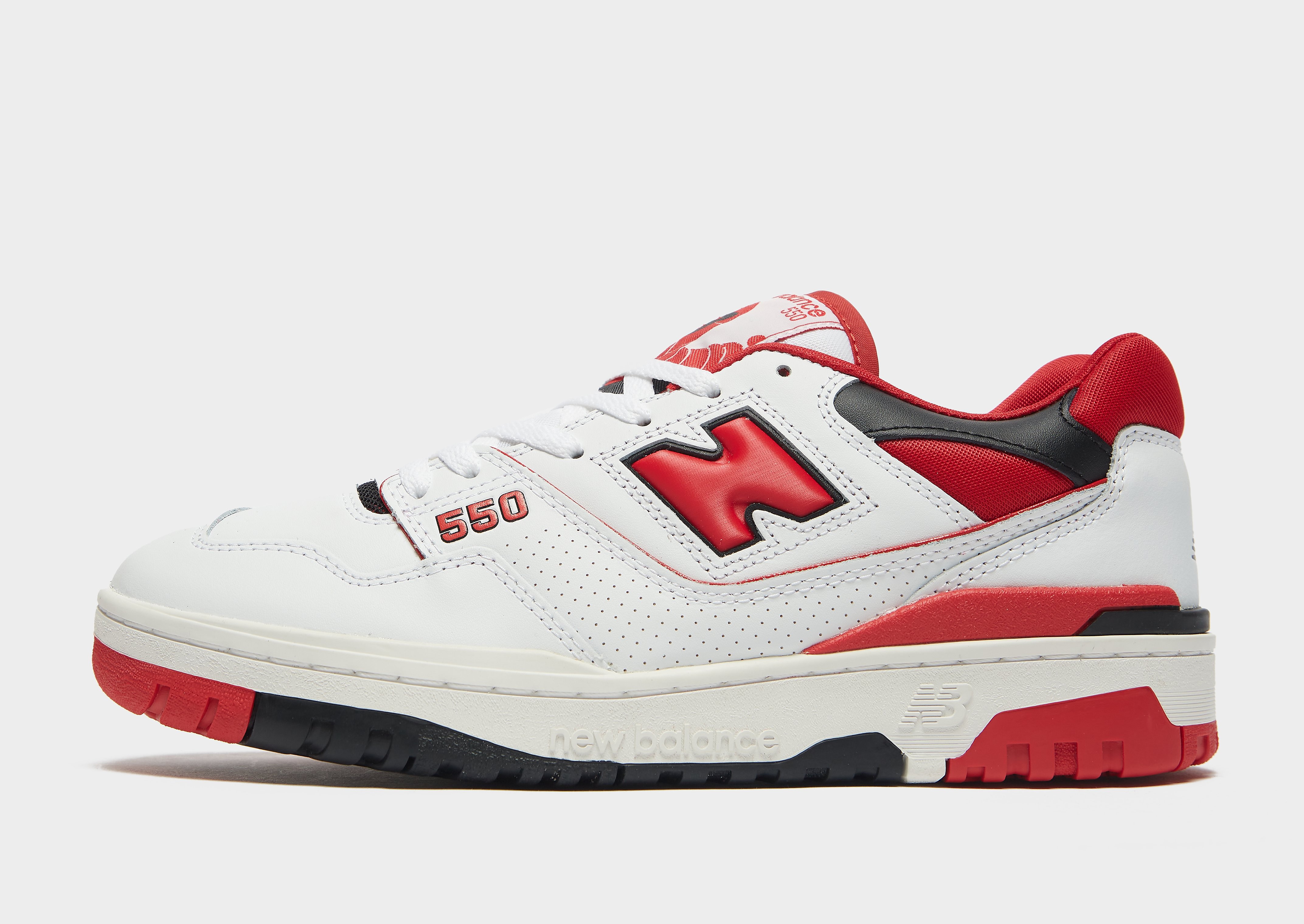 

New Balance 550 - White/Red - Mens, White/Red