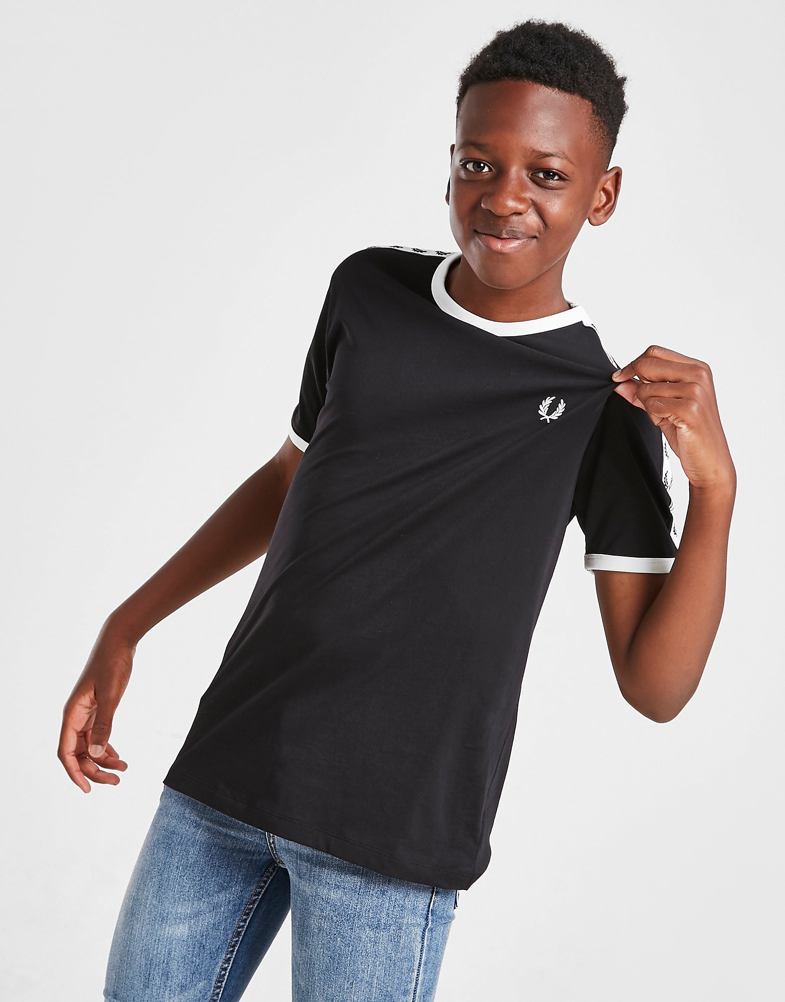 

Fred Perry Taped Ringer T-Shirt Junior - Black - Kids, Black