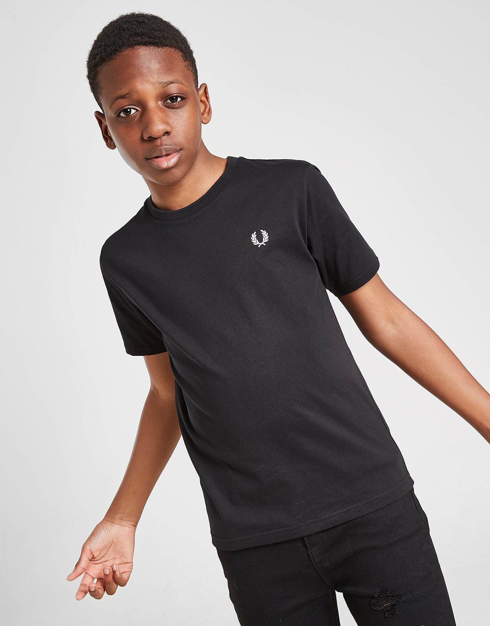 Fred Perry Small Laurel T-Shirt Children - Black - Kids, Black