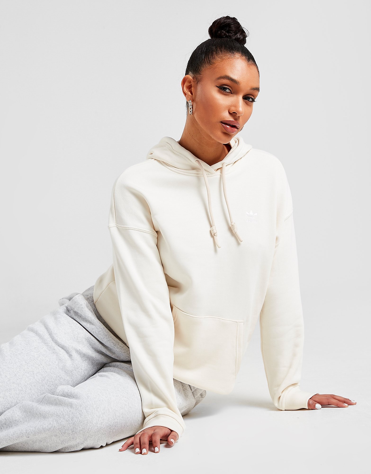 

adidas Originals 3-Stripes No-Dye Overhead Hoodie - Non Dyed - Womens, Non Dyed