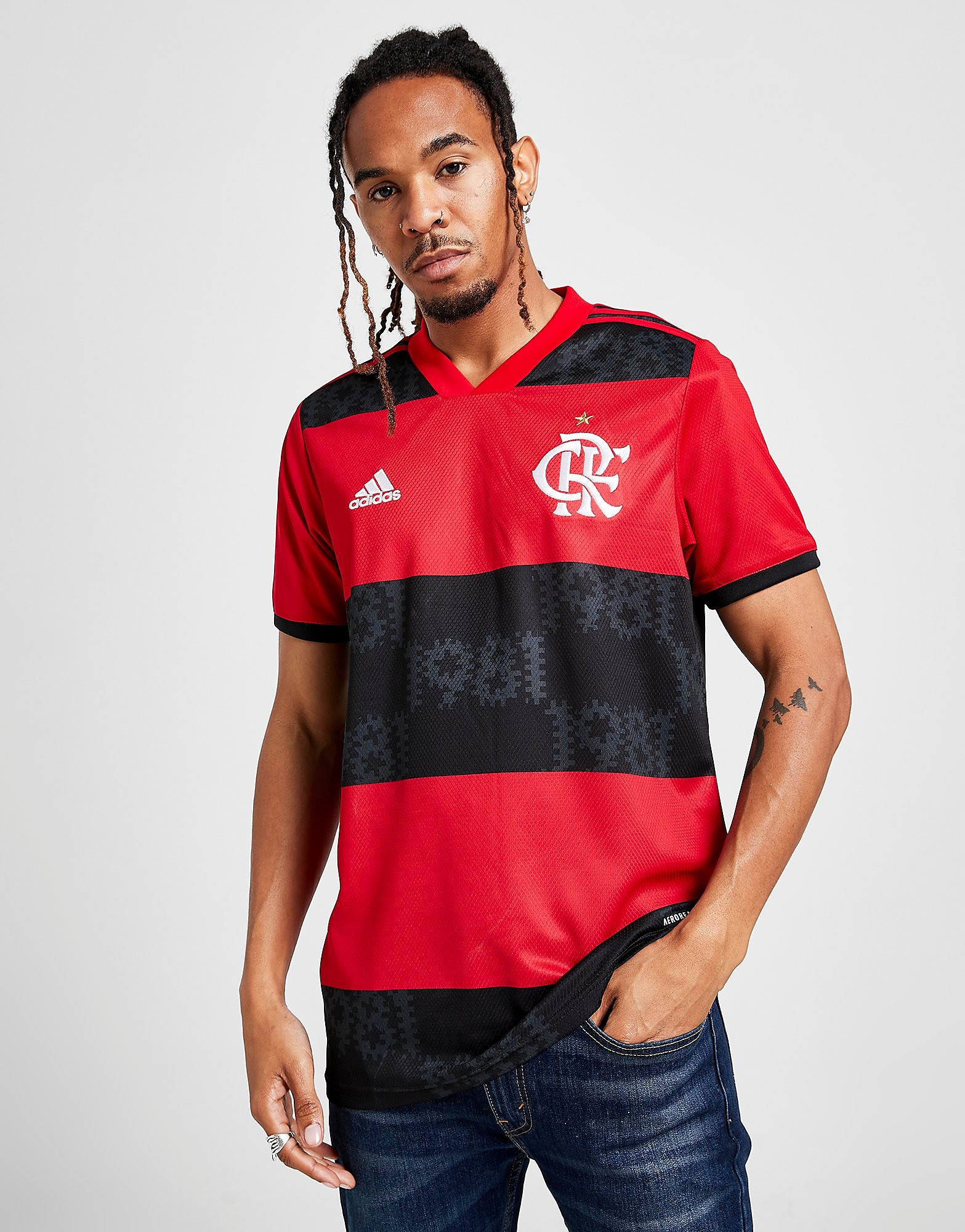 

adidas CR Flamengo 2021/22 Home Shirt - Red/Black - Mens, Red/Black
