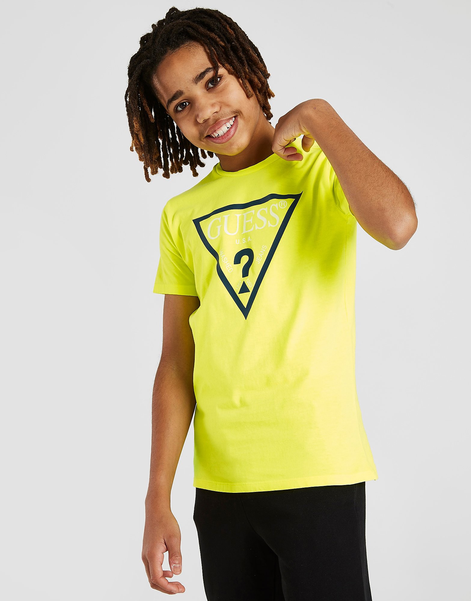 GUESS Triangle T-Shirt Junior - Yellow - Kids, Yellow
