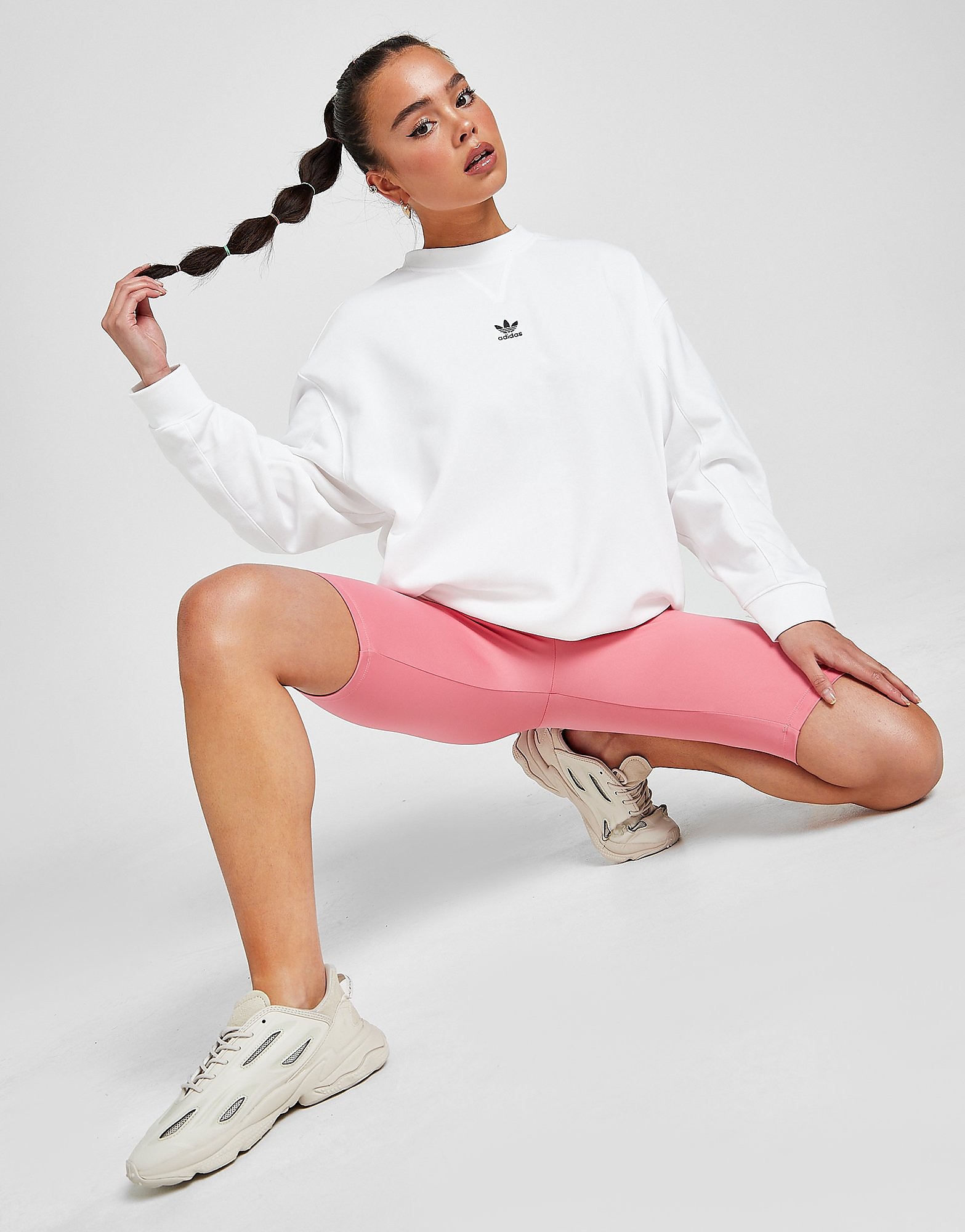

adidas Originals Essential Crew Sweatshirt - White - Womens, White