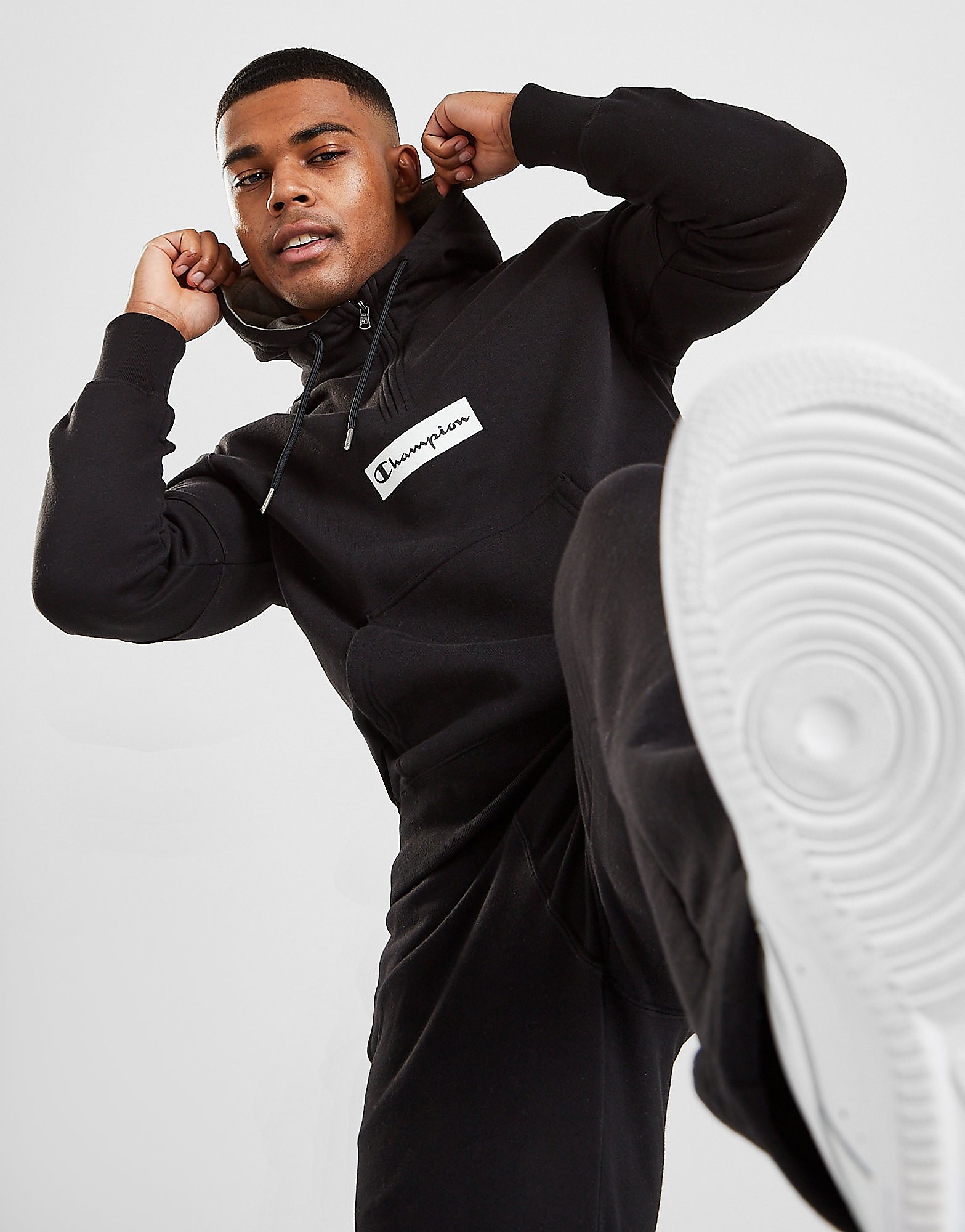 

Champion 1/2 Zip Hoodie - Only at JD - Black - Mens, Black