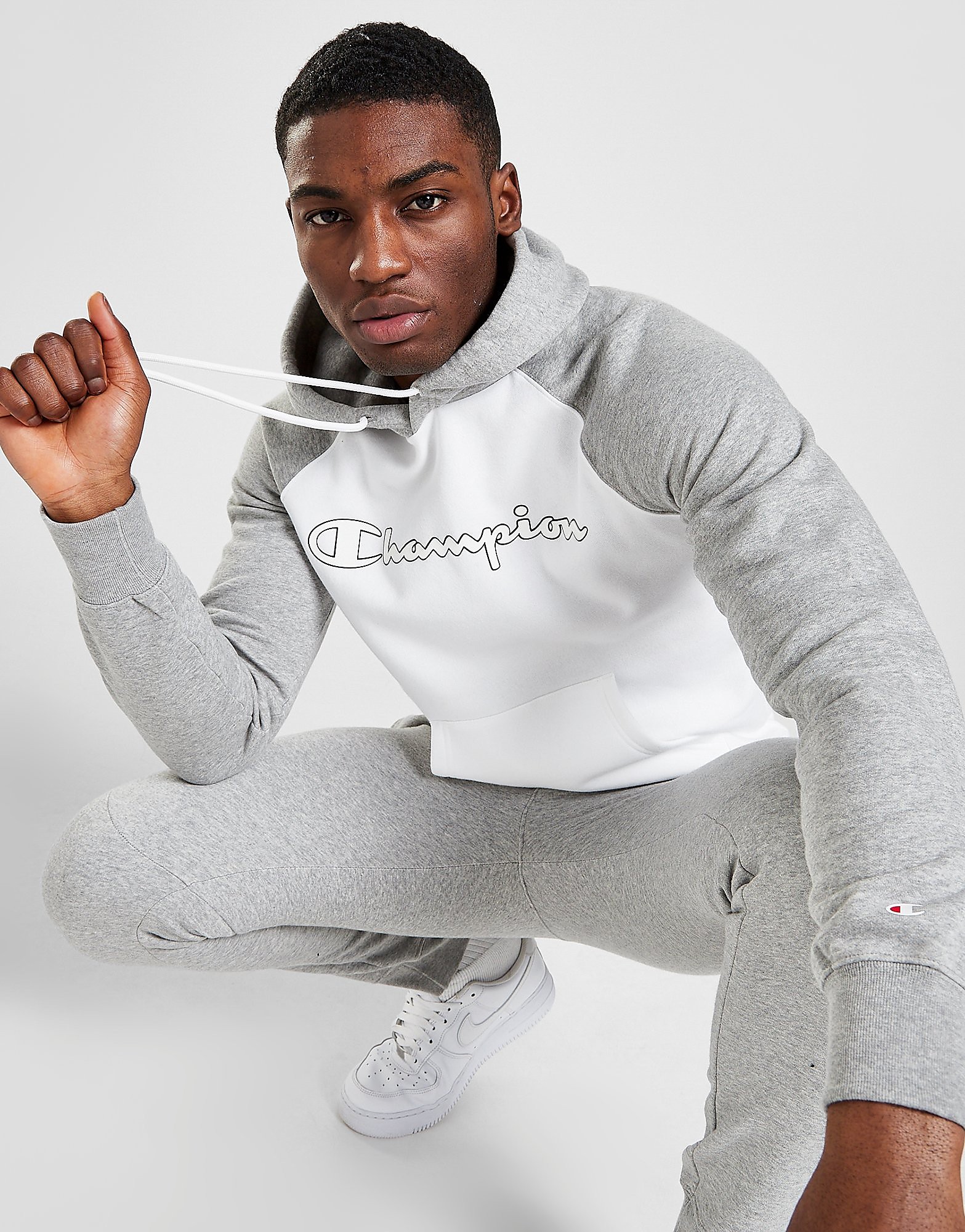 

Champion Colour Block Hoodie - Only at JD - Grey - Mens, Grey