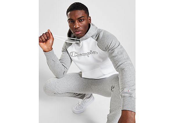 Champion Colour Block Hoodie - Only at JD - Grey - Mens, Grey