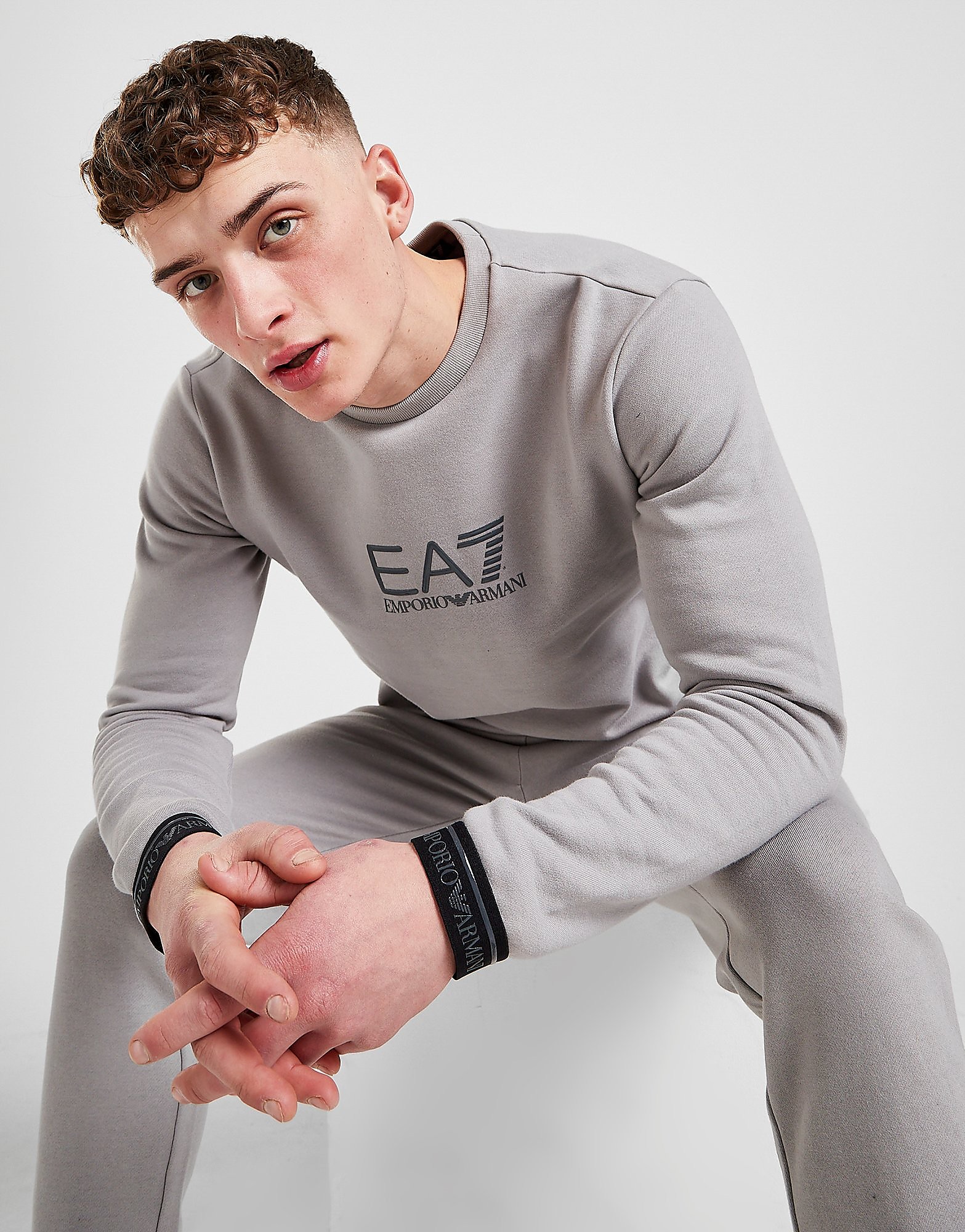 

Emporio Armani EA7 Tape Crew Sweatshirt - Only at JD - Grey - Mens, Grey