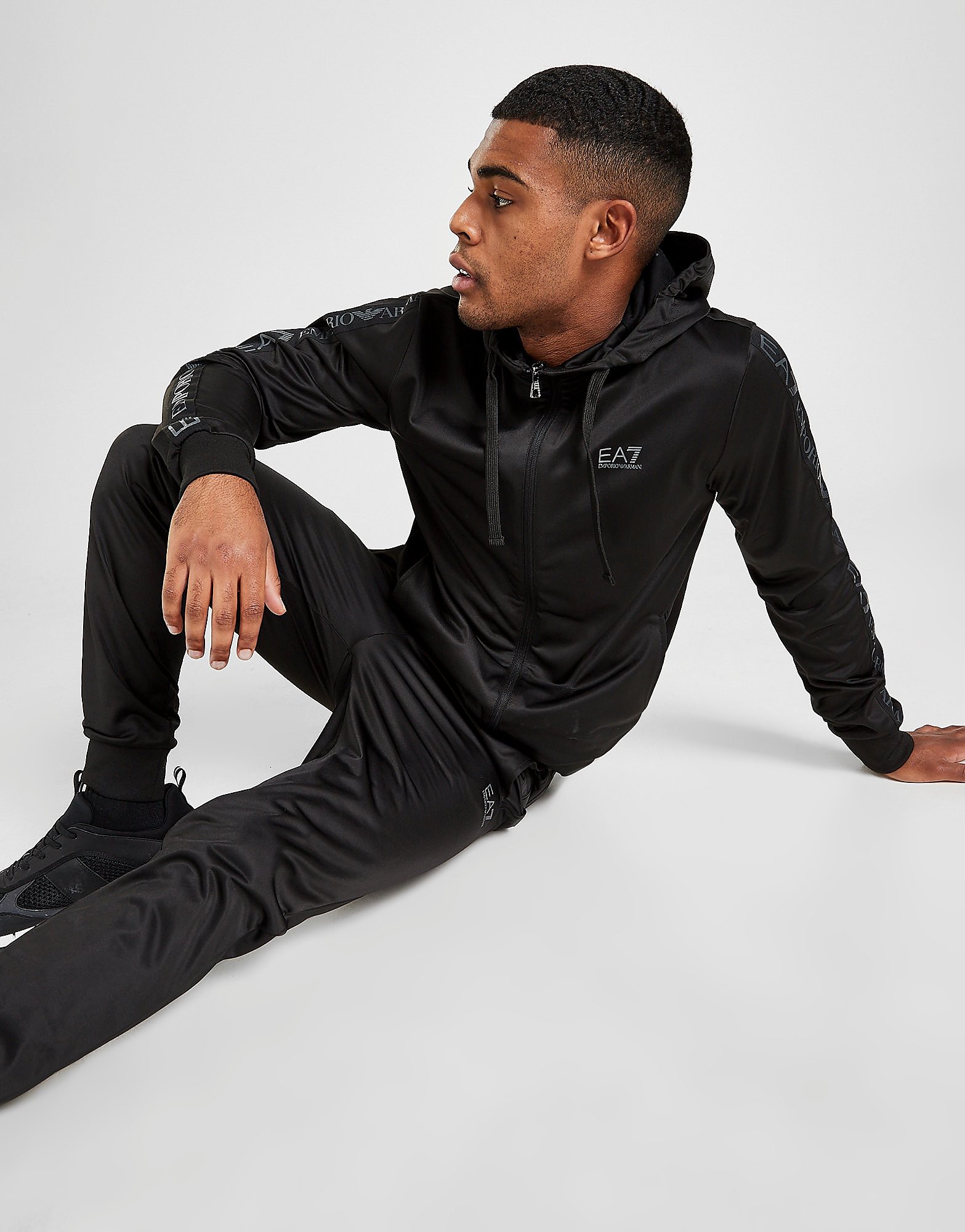 

Emporio Armani EA7 Tape Poly Tracksuit - Only at JD - Black - Mens, Black