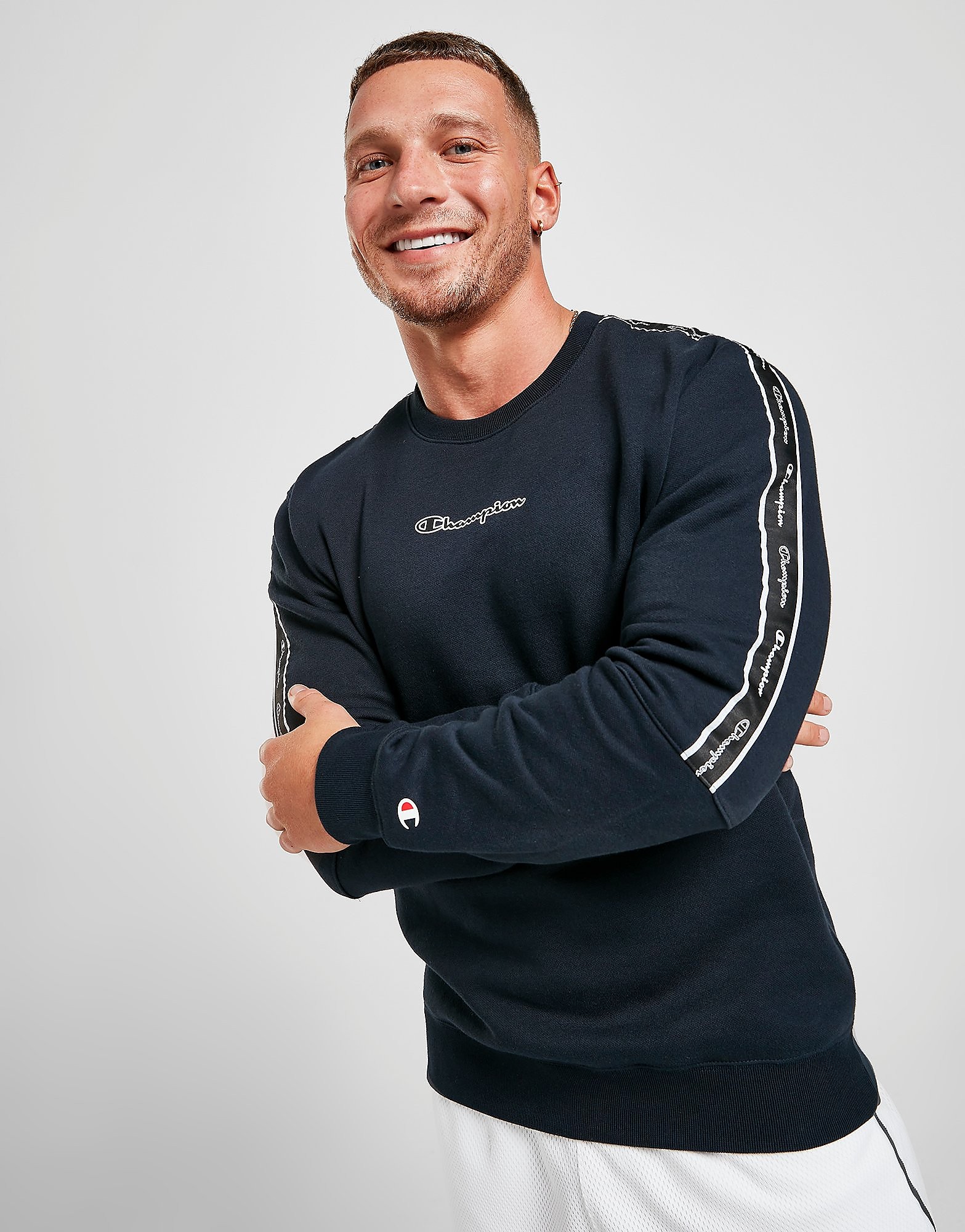 

Champion Tape Crew Sweatshirt - Only at JD - Blue - Mens, Blue