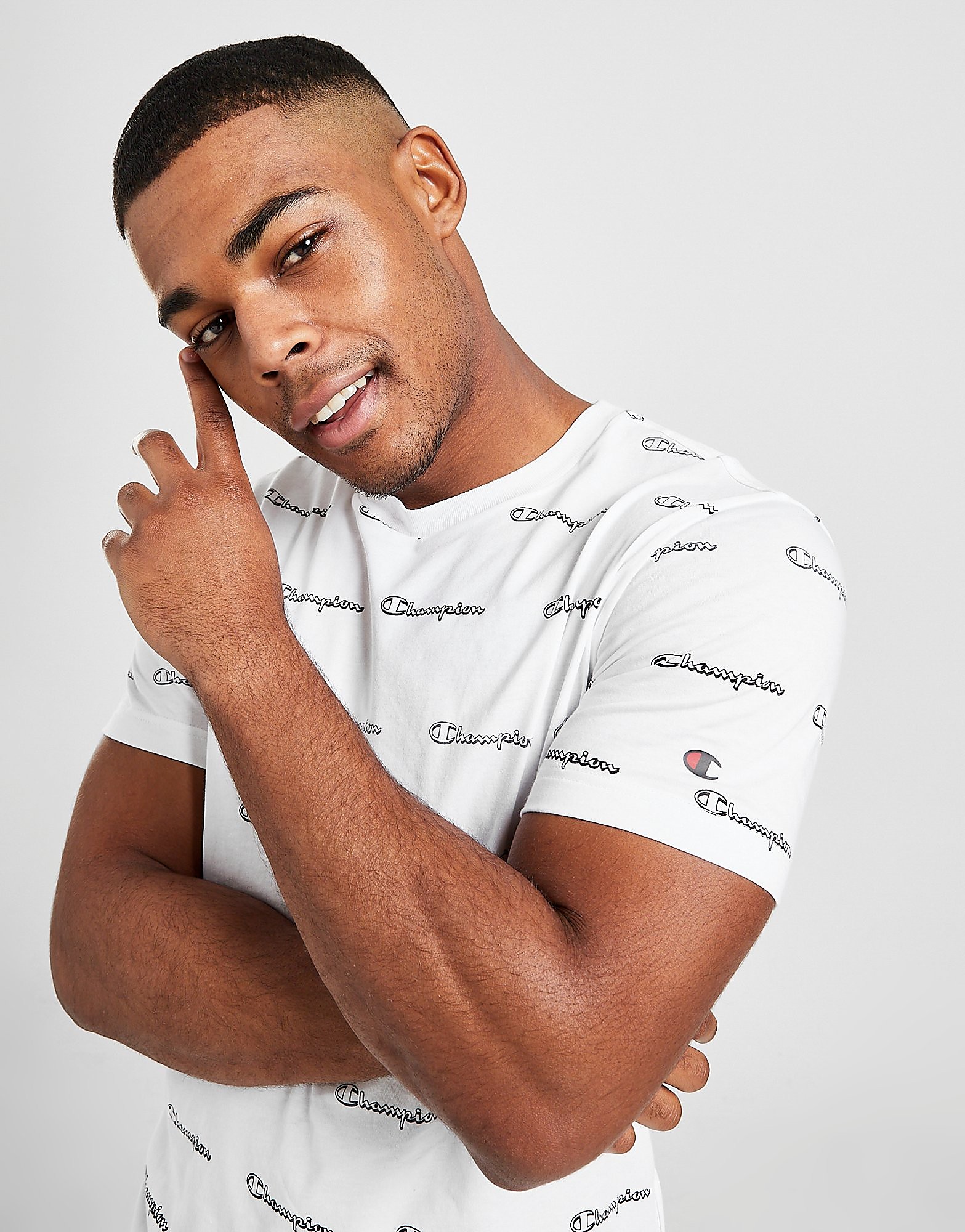 

Champion All Over Print T-Shirt - Only at JD - White - Mens, White