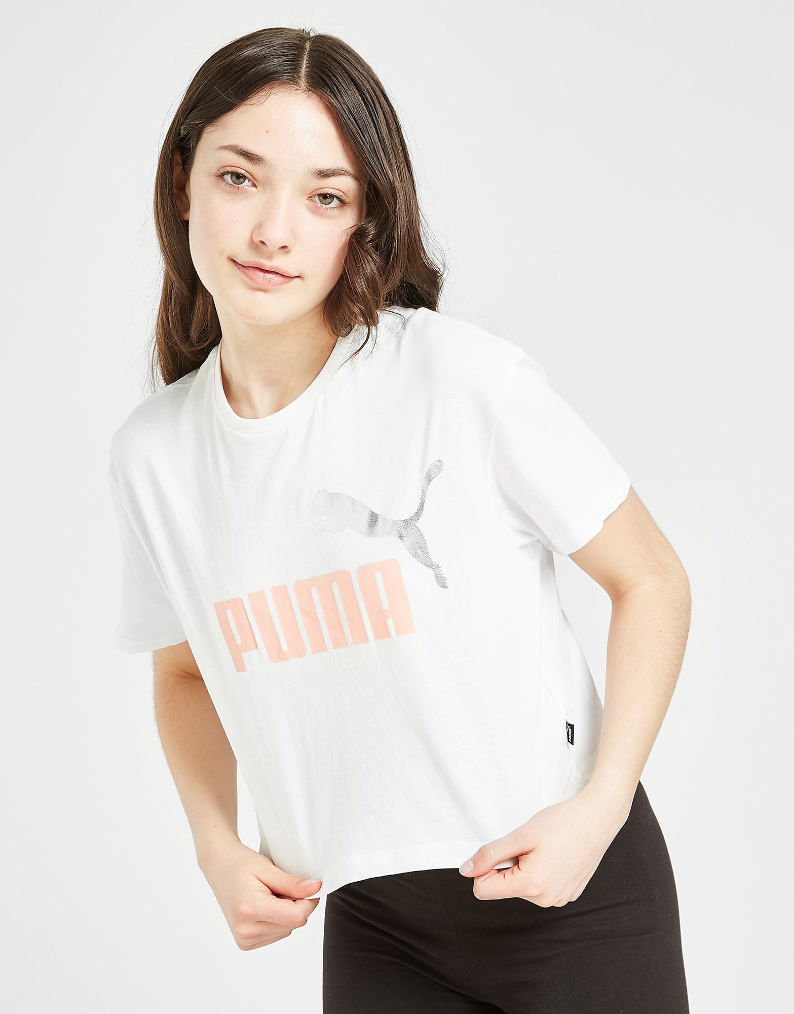 

Puma Girls' Core Crop T-Shirt Junior - Only at JD - White - Kids, White