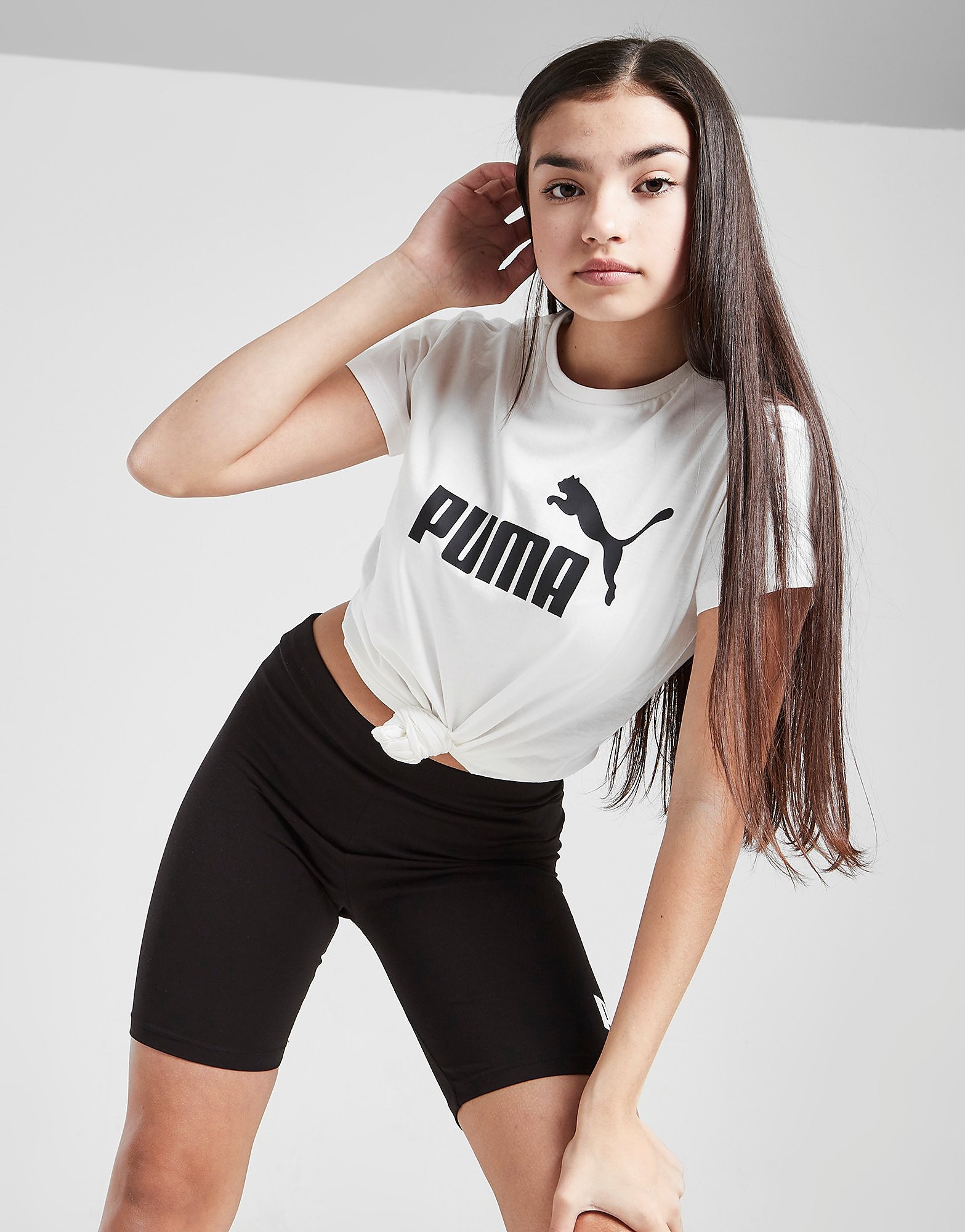 

Puma Girls' Essential Logo Boyfriend T-Shirt Junior - White - Kids, White