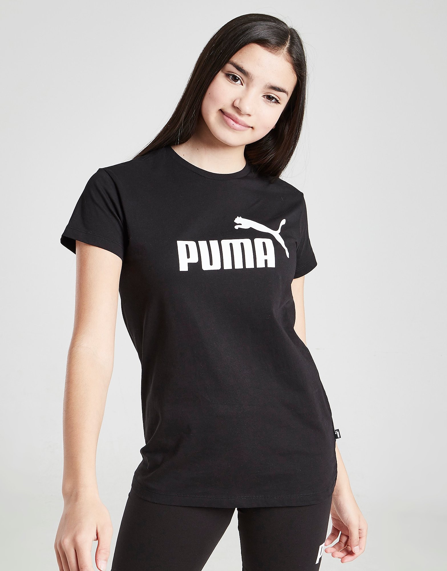 

Puma Girls' Essential Logo Boyfriend T-Shirt Junior - Black - Kids, Black