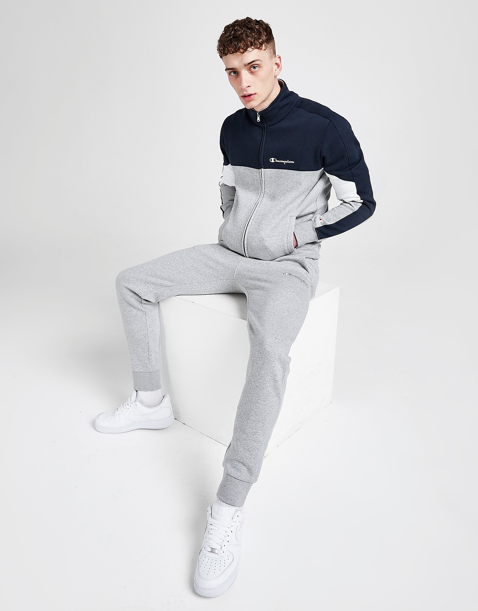 

Champion Fleece Tracksuit - Only at JD - Grey/Navy - Mens, Grey/Navy