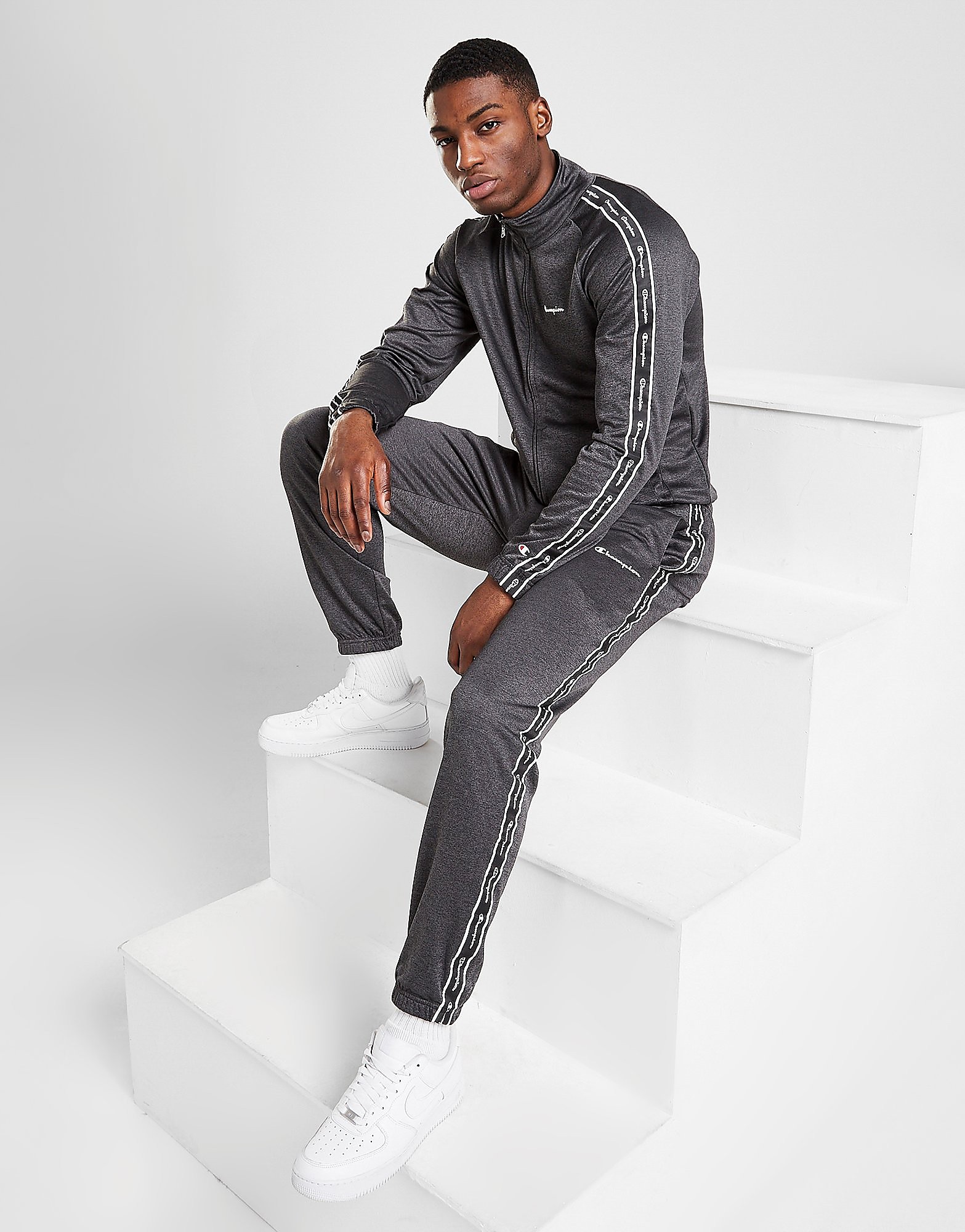 

Champion Poly Tape Tracksuit - Grey - Mens, Grey