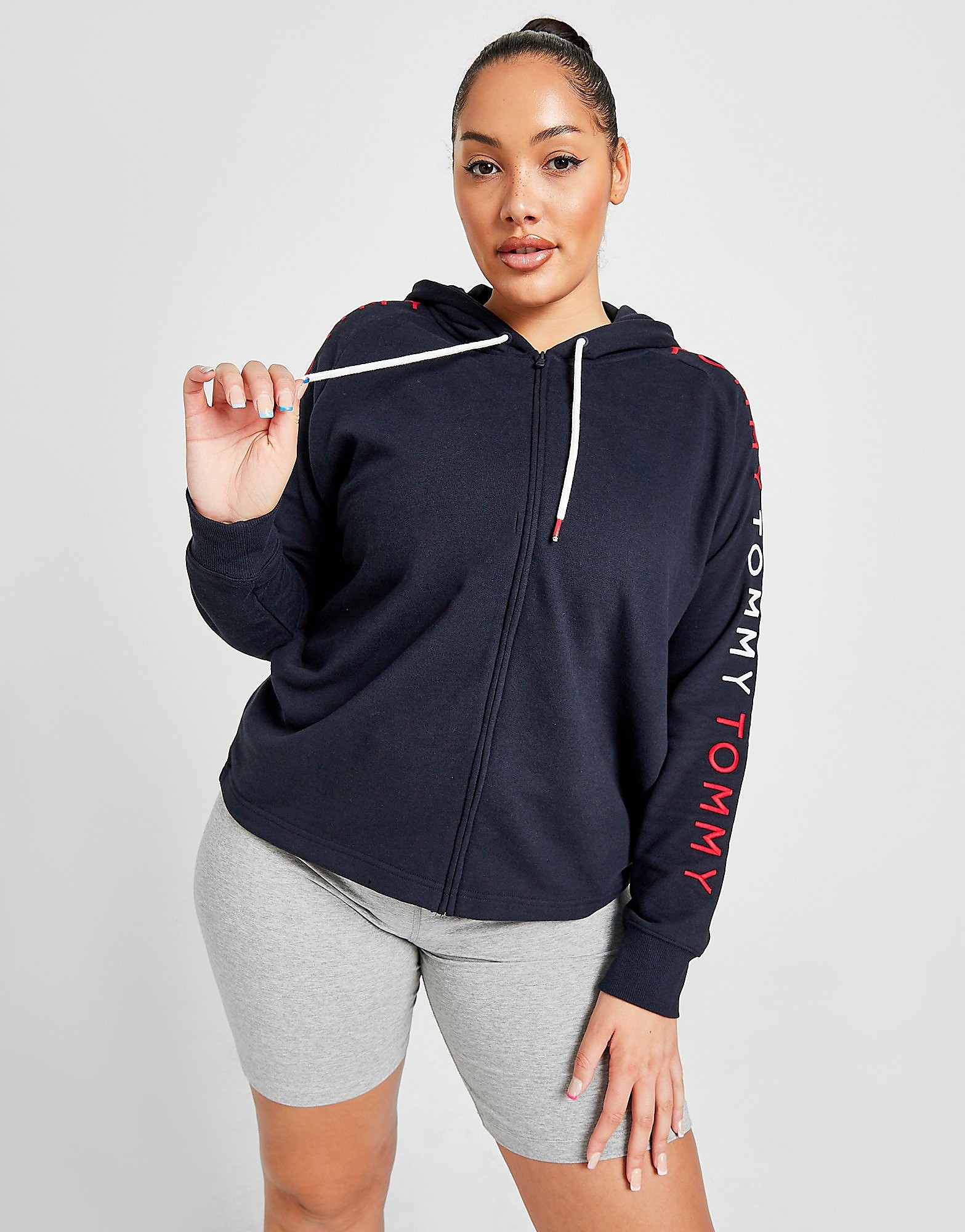 

Tommy Hilfiger Curve Embroidered Hoodie - Navy - Womens, Navy