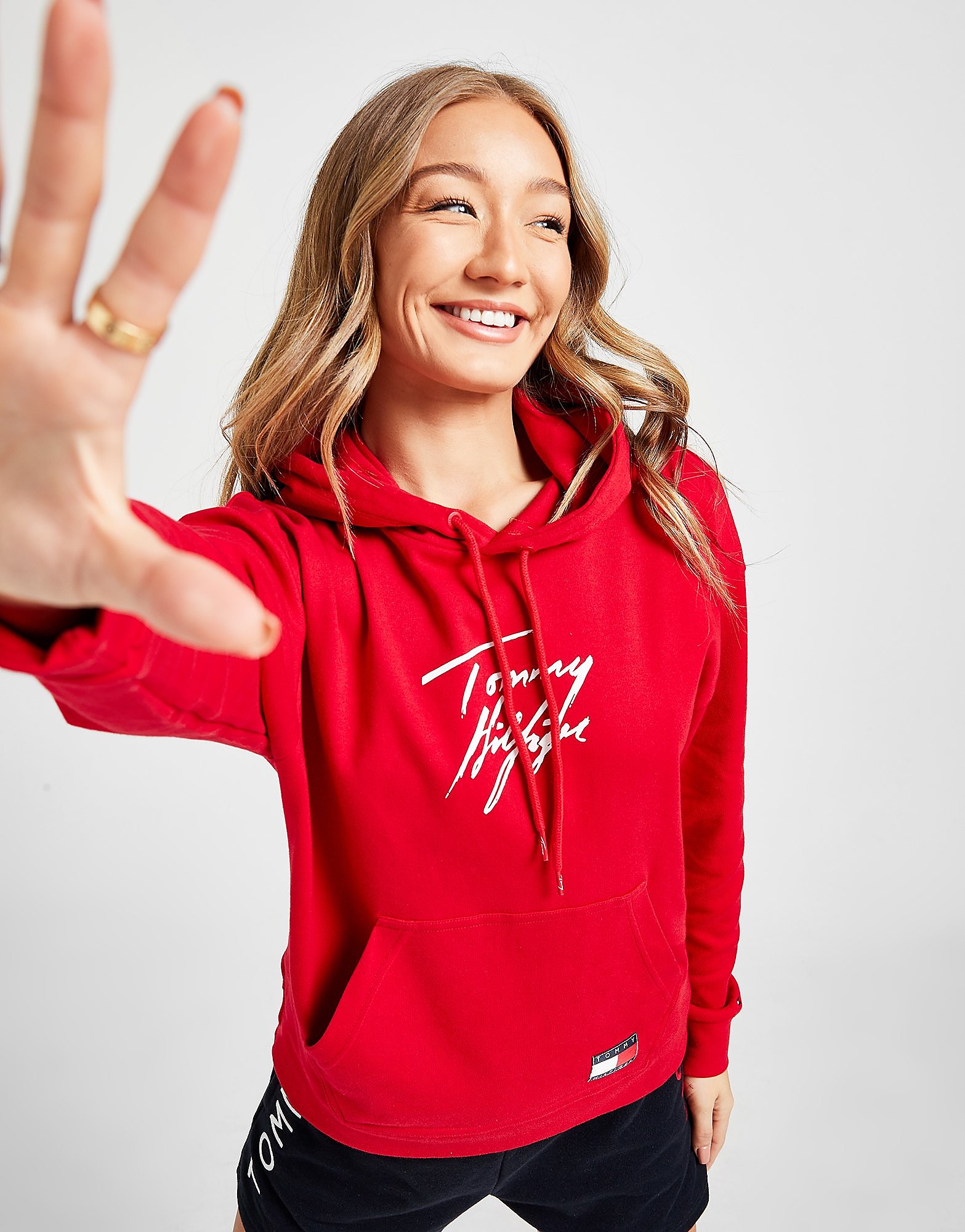 

Tommy Hilfiger '85 Logo Overhead Hoodie - Red - Womens, Red