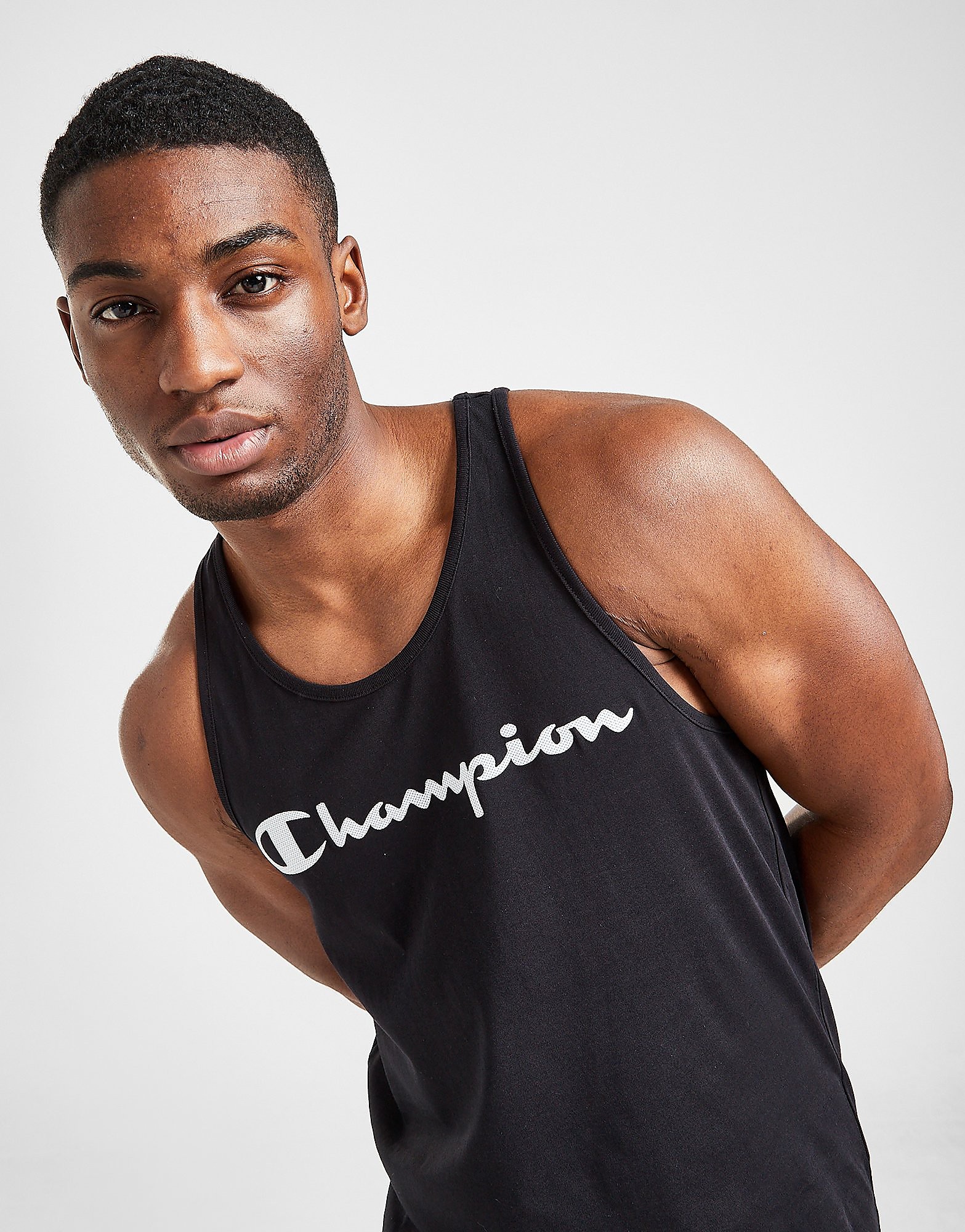 

Champion Logo Vest - Black - Mens, Black