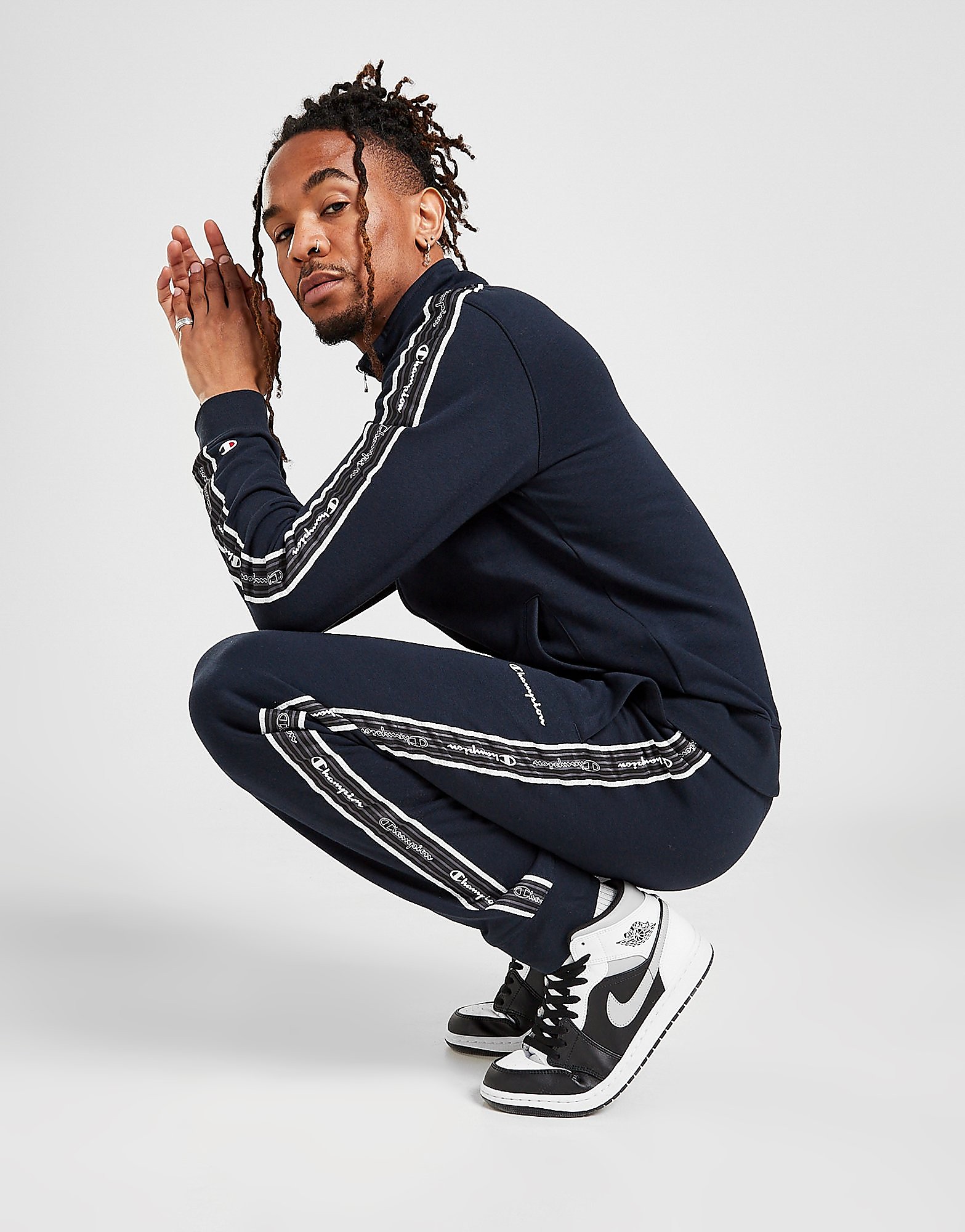 

Champion Poly Tape Tracksuit - Navy - Mens, Navy
