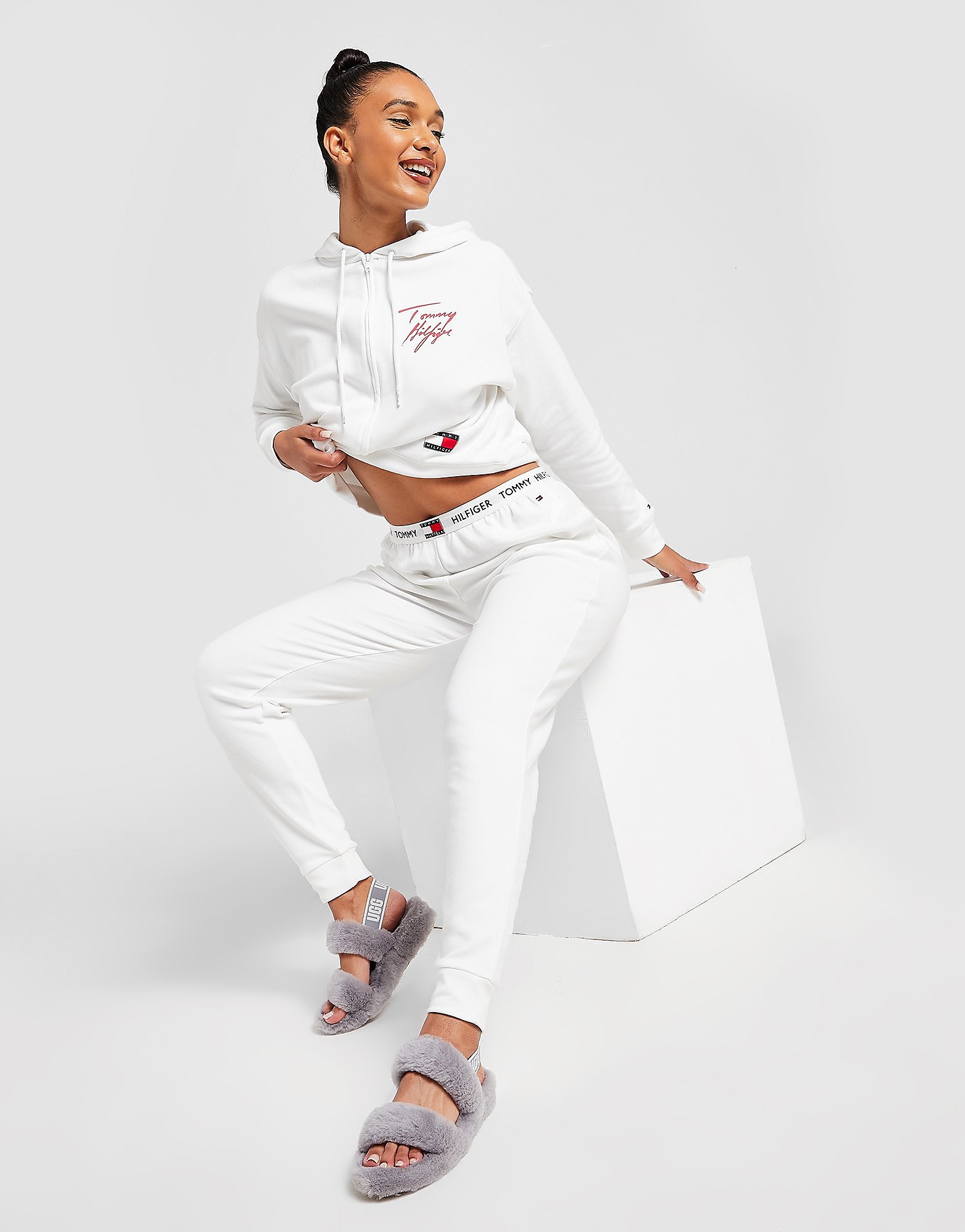 Tommy Hilfiger '85 Logo Joggers - White - Womens, White