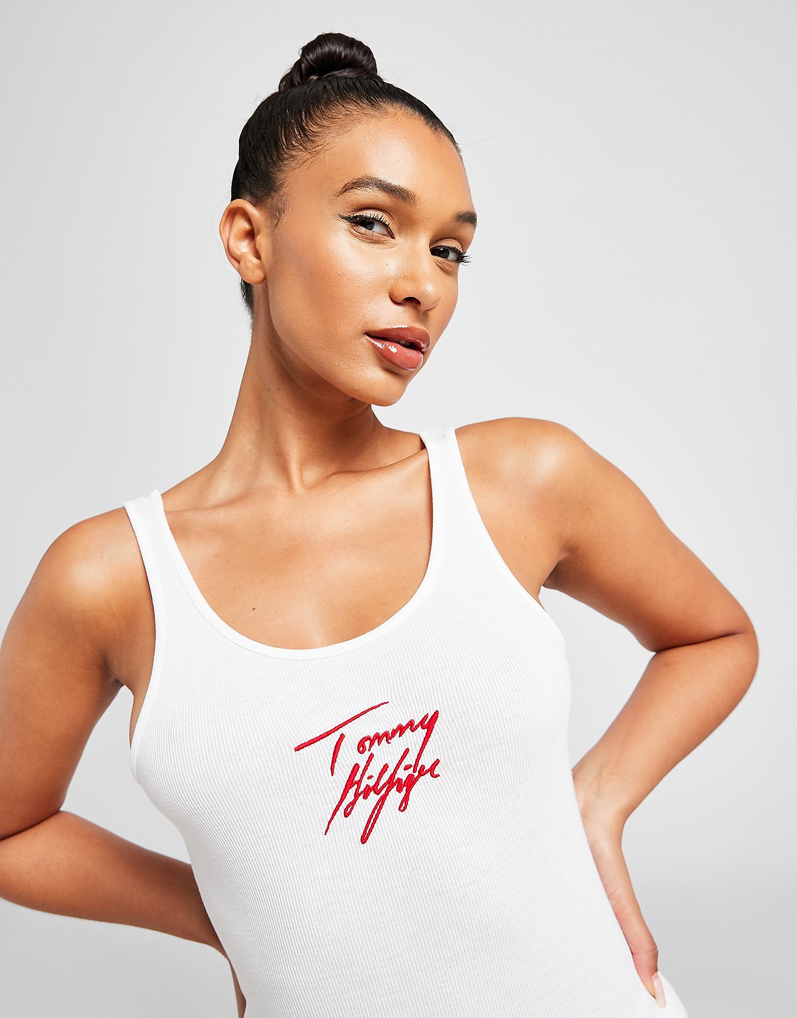 Tommy Hilfiger '85 Logo Tank Top - White - Womens, White