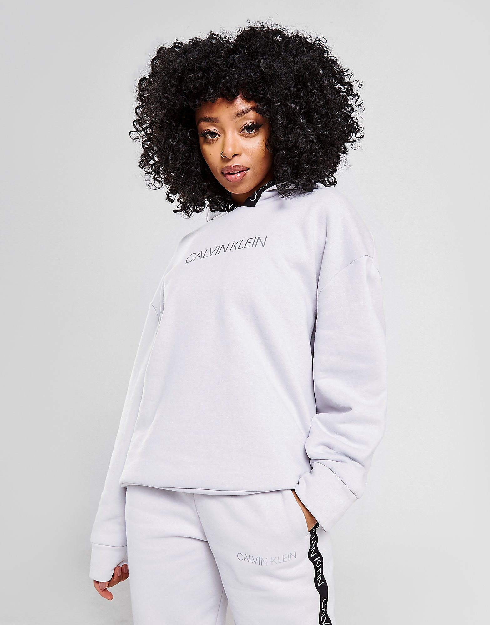 

Calvin Klein Performance Tape Logo Overhead Hoodie - Only at JD - Grey - Womens, Grey