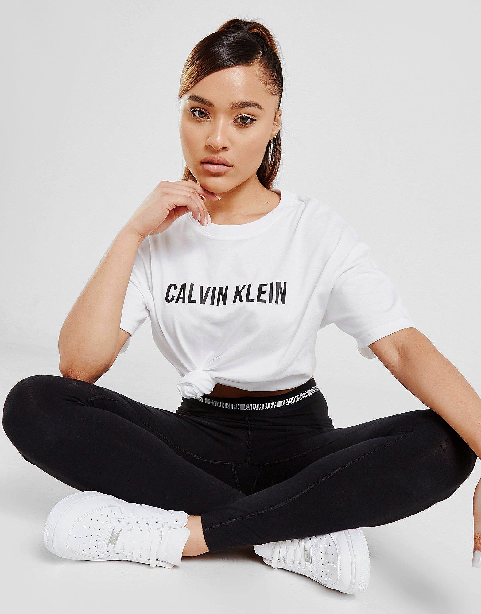 

Calvin Klein Performance Logo Boyfriend T-Shirt - White - Womens, White