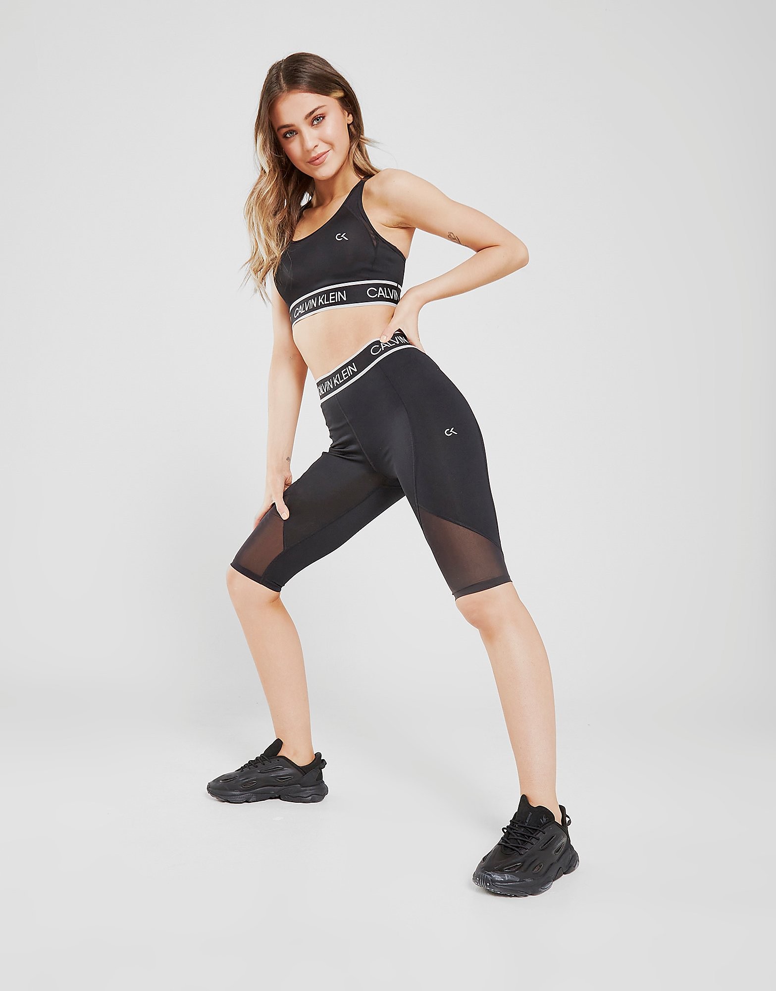 

Calvin Klein Performance Tape Mesh Cycle Shorts - Black - Womens, Black