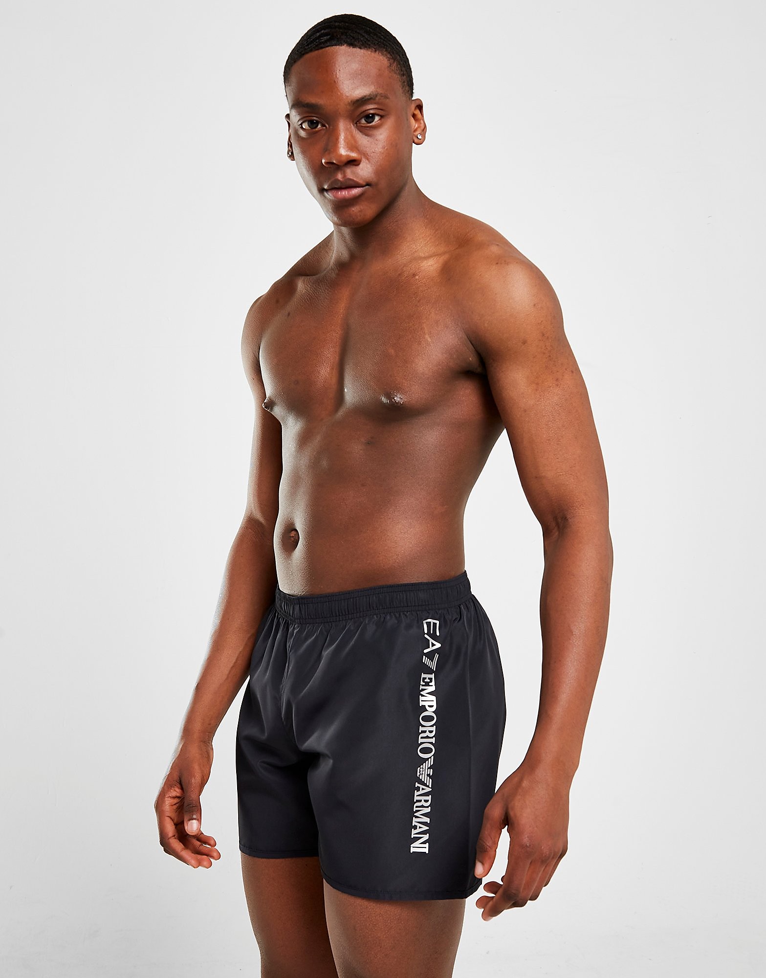 

Emporio Armani EA7 Linear Swim Shorts - Black - Mens, Black