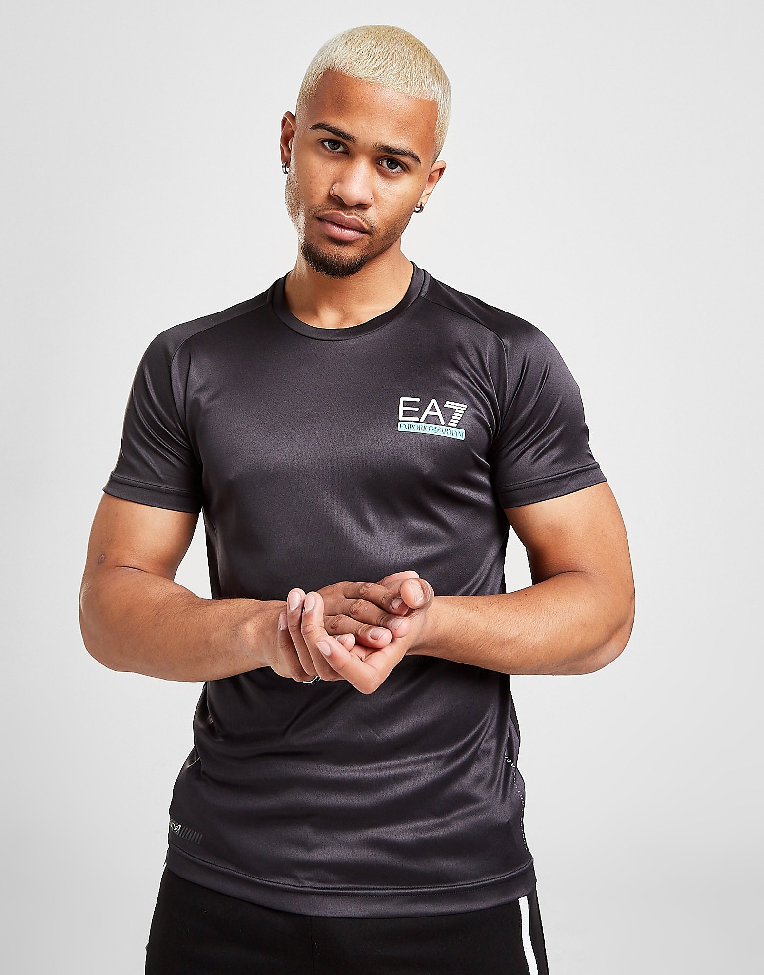 

Emporio Armani EA7 Ventus Poly T-Shirt - Black - Mens, Black