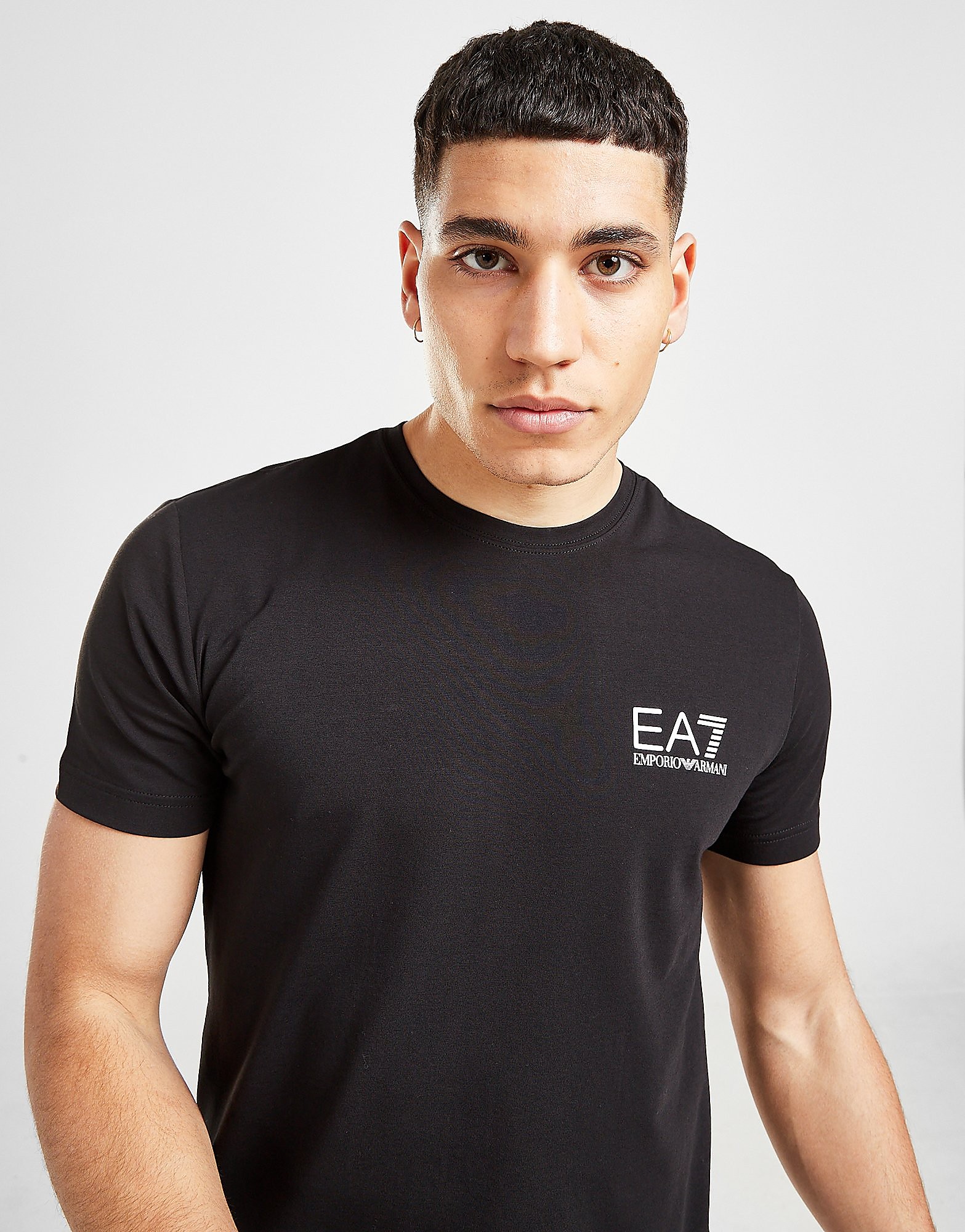 

Emporio Armani EA7 Tape Print T-Shirt - Black - Mens, Black