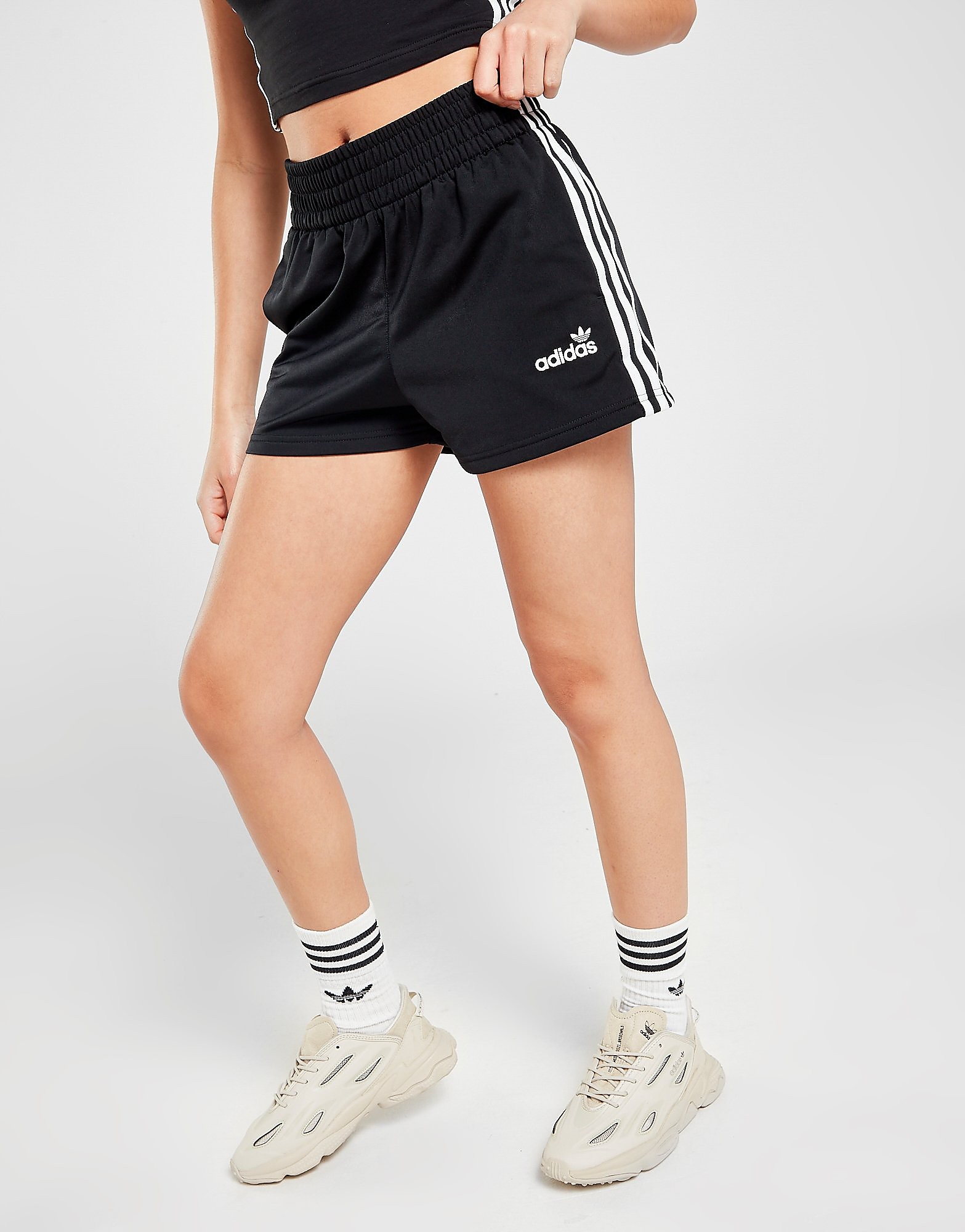

adidas Originals 3-Stripes Linear Shorts - BLACK - Womens, BLACK
