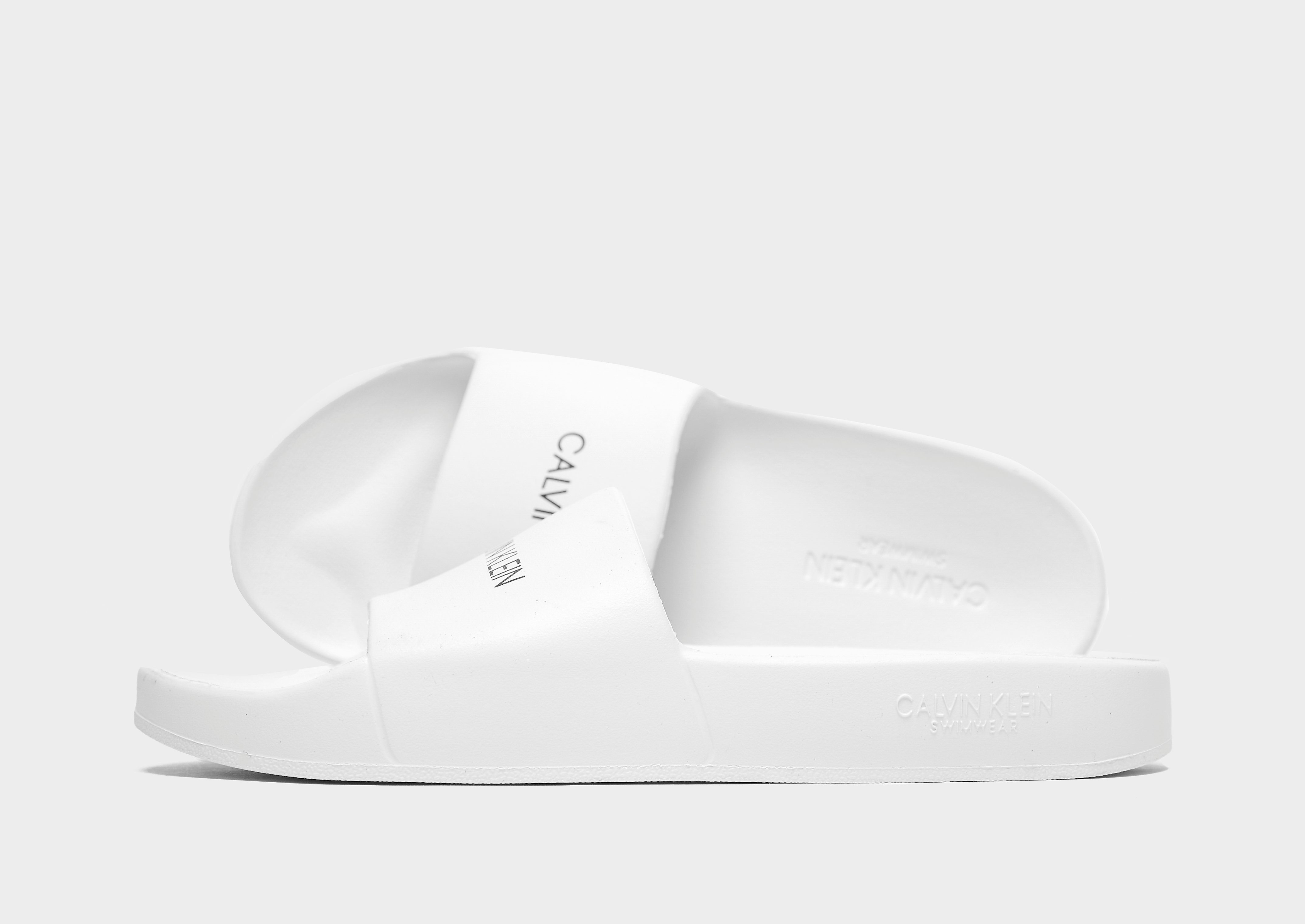

Calvin Klein Pool Slides Junior - White - Kids, White