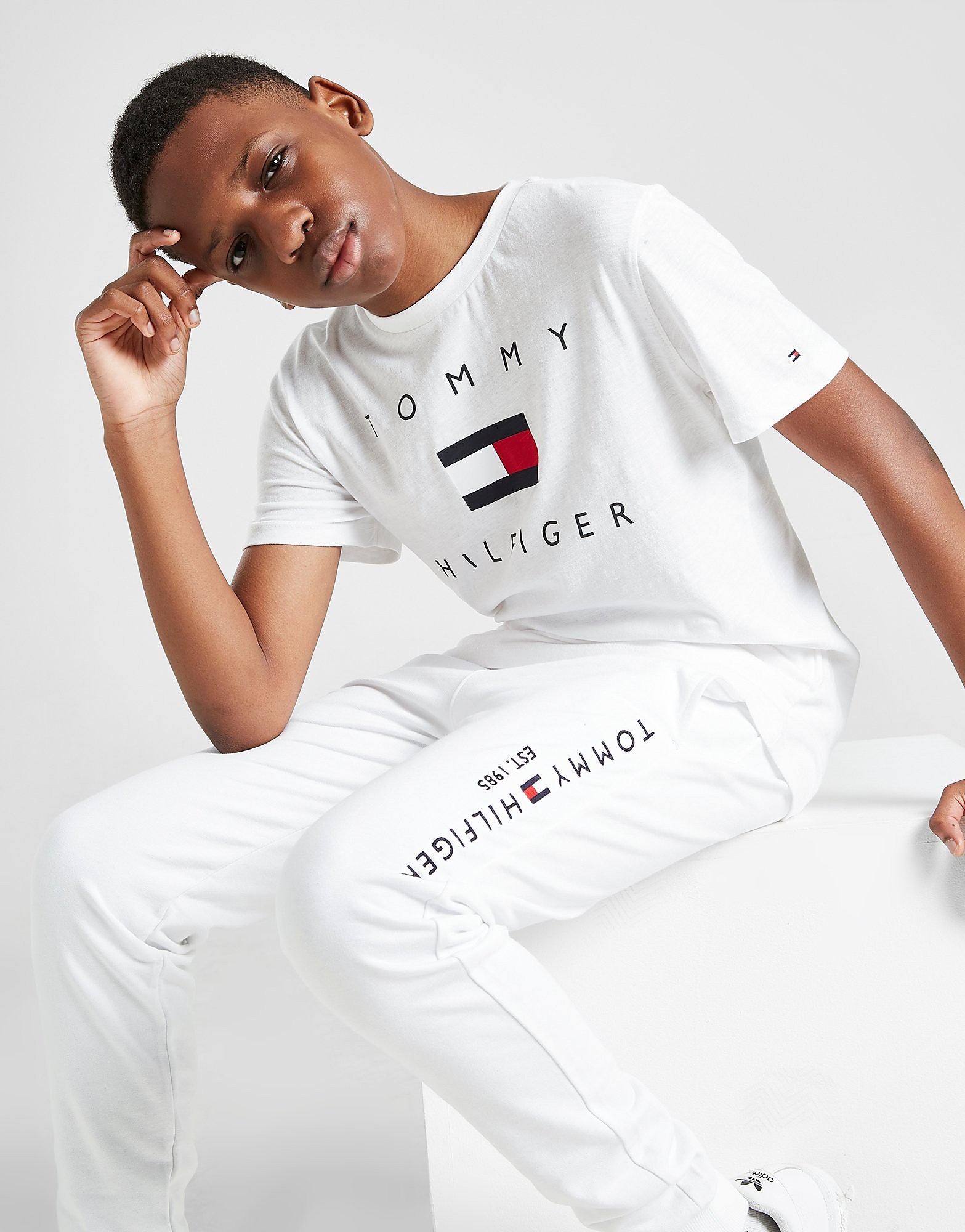 

Tommy Hilfiger Logo T-Shirt - White - Kids, White