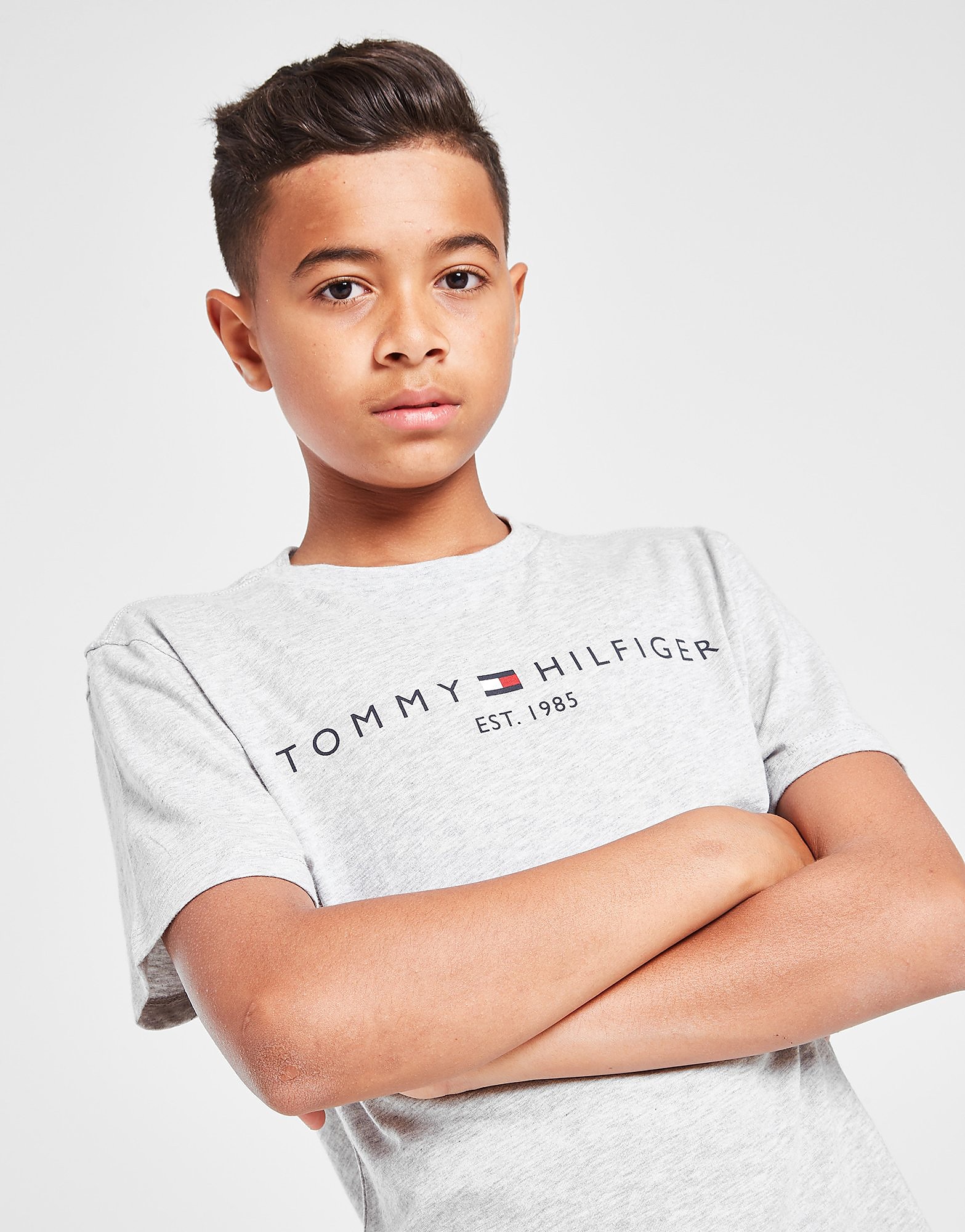 

Tommy Hilfiger Essential Short Sleeve T-Shirt Junior - Grey - Kids, Grey