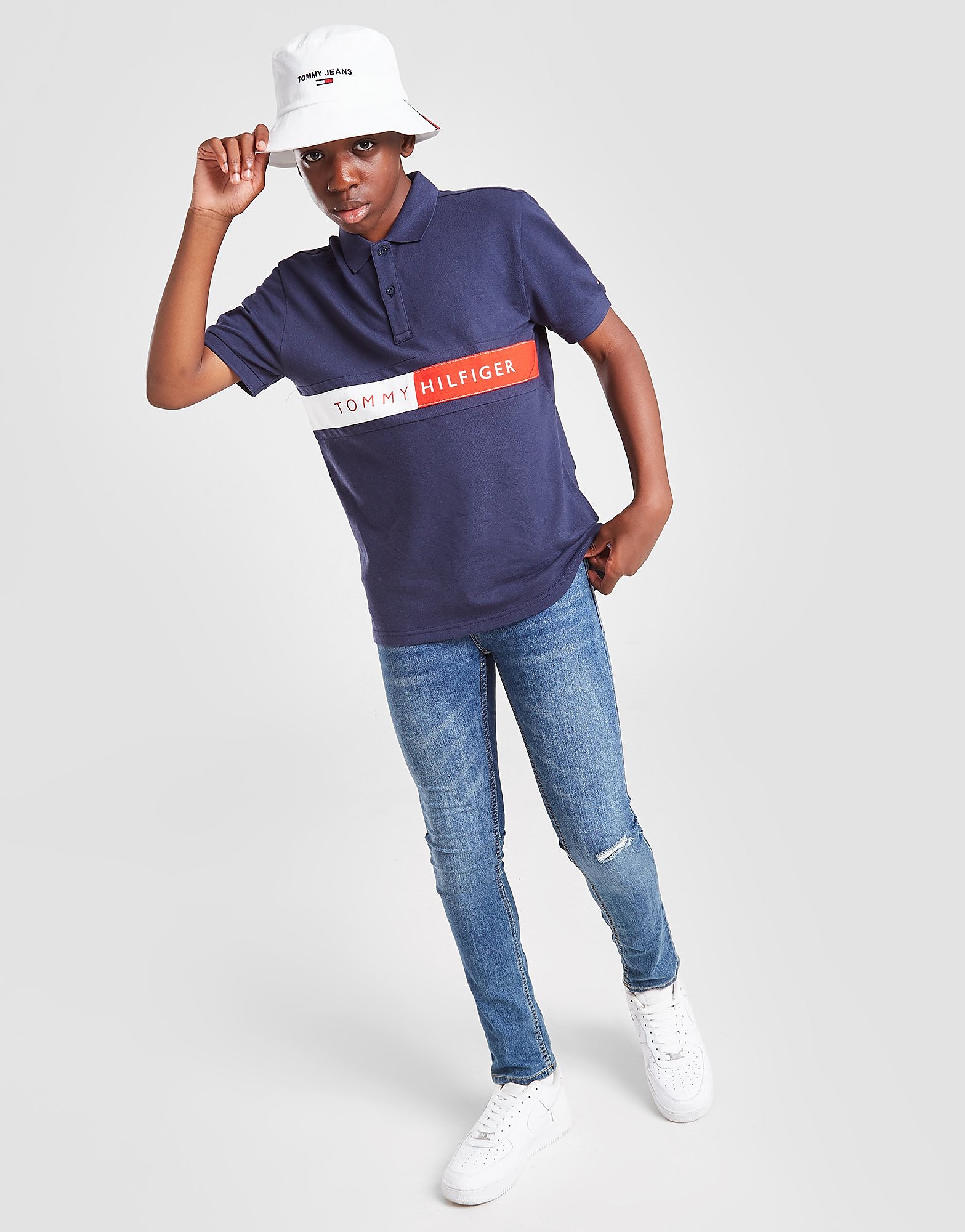 

Tommy Hilfiger Flag Logo Polo Shirt Junior - Navy - Kids, Navy