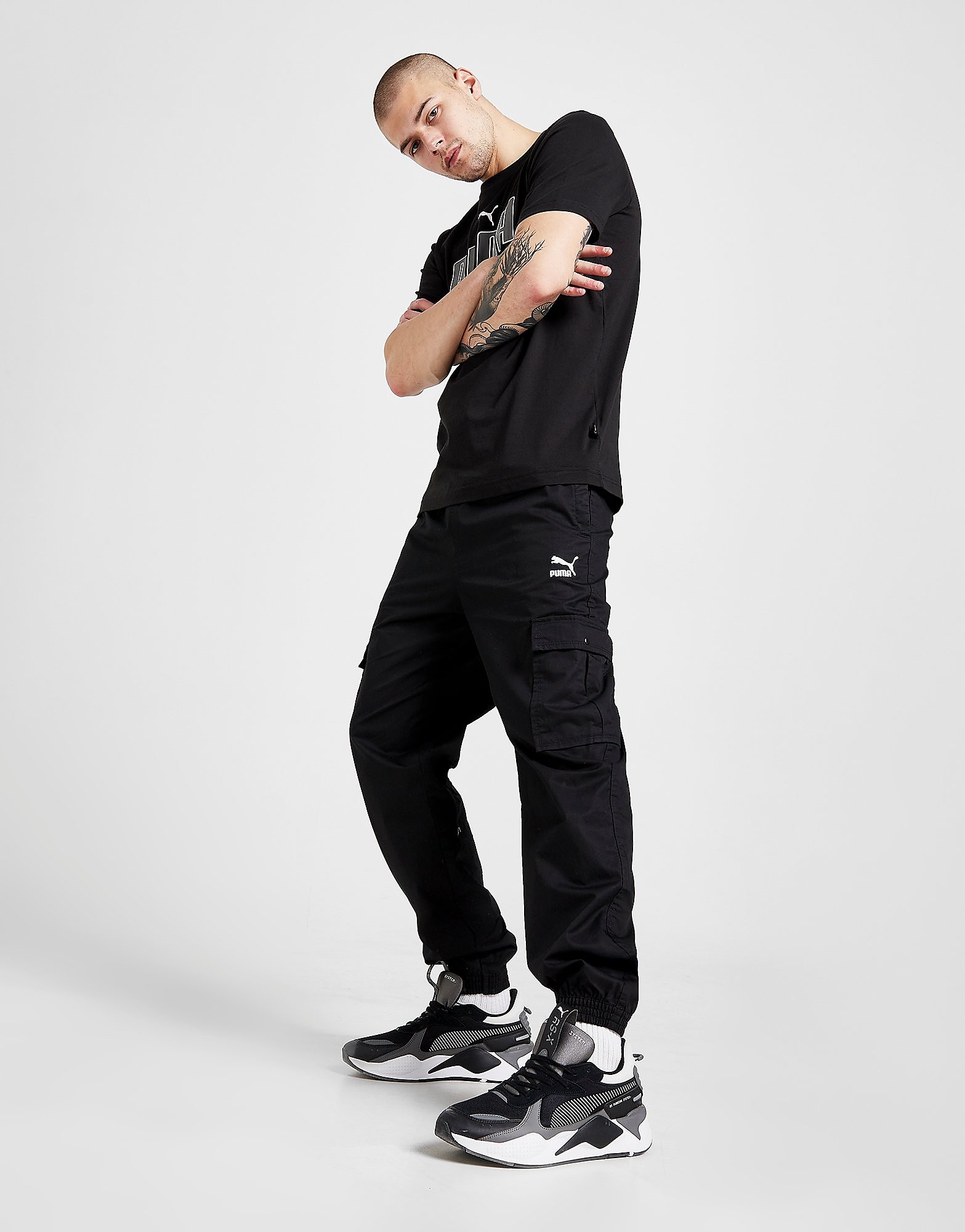 

Puma Twill Cargo Pants - Black - Mens, Black