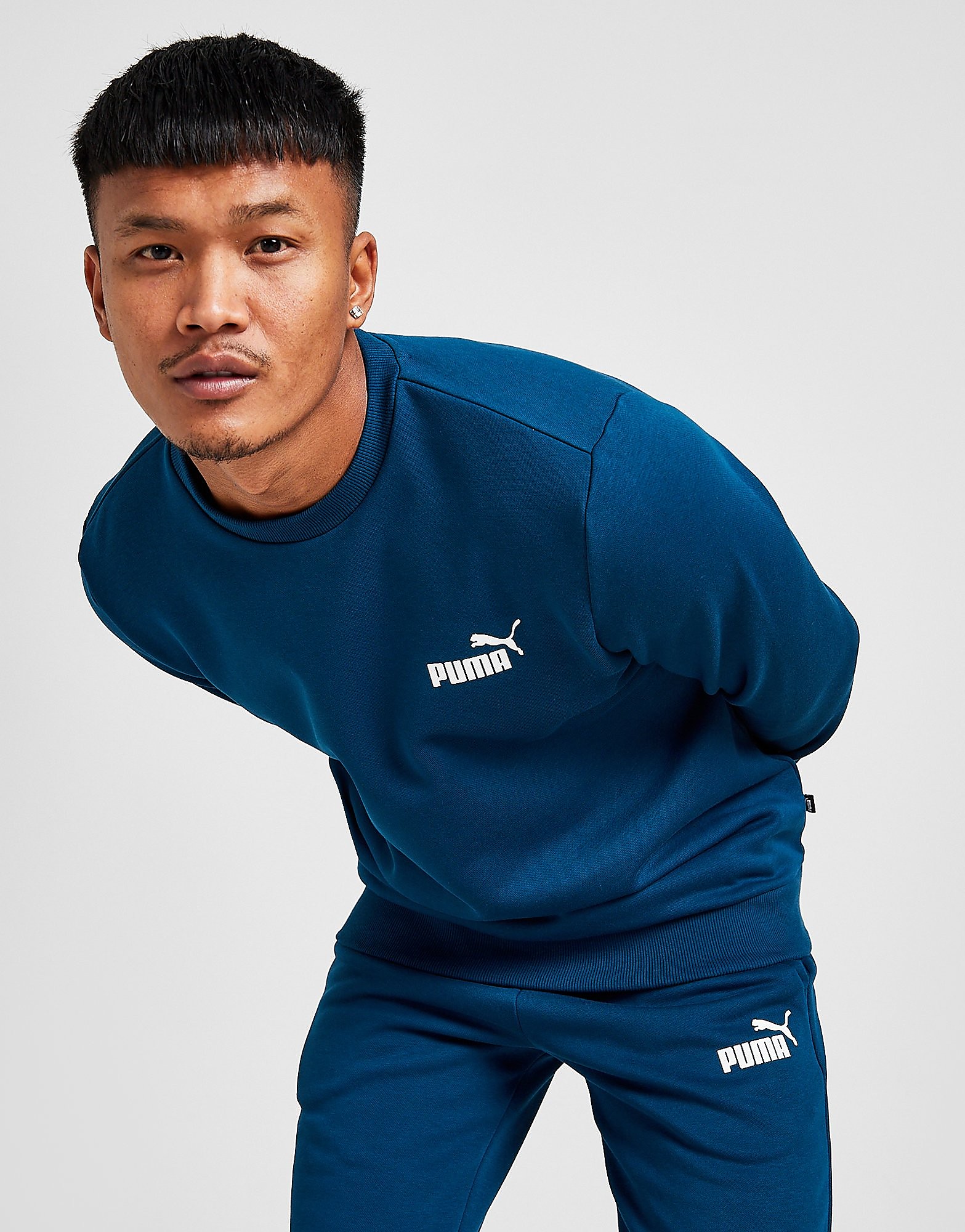 

Puma Core Small Logo Crew Sweatshirt - Only at JD - Blue - Mens, Blue