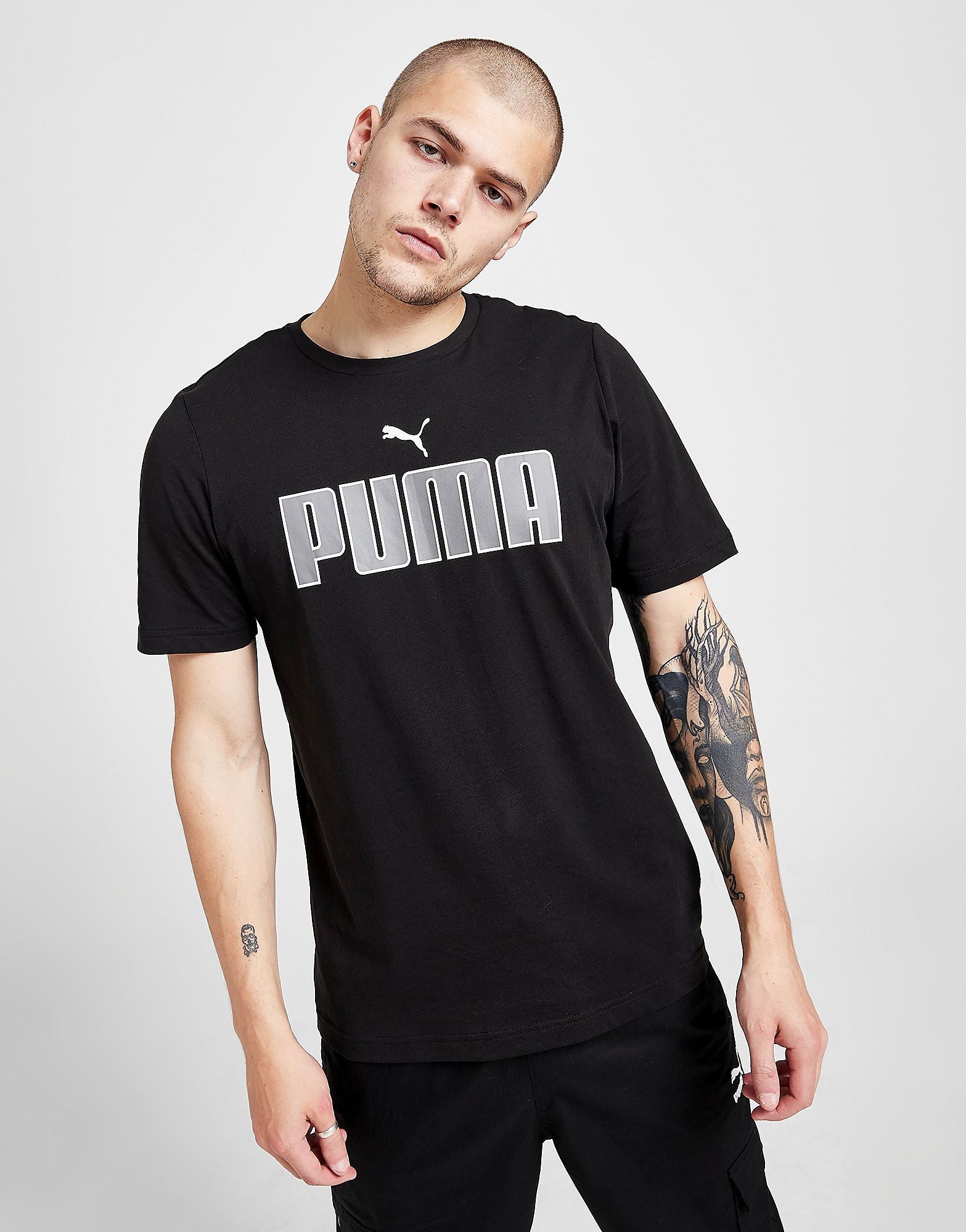 

Puma New Logo T-Shirt - Black - Mens, Black